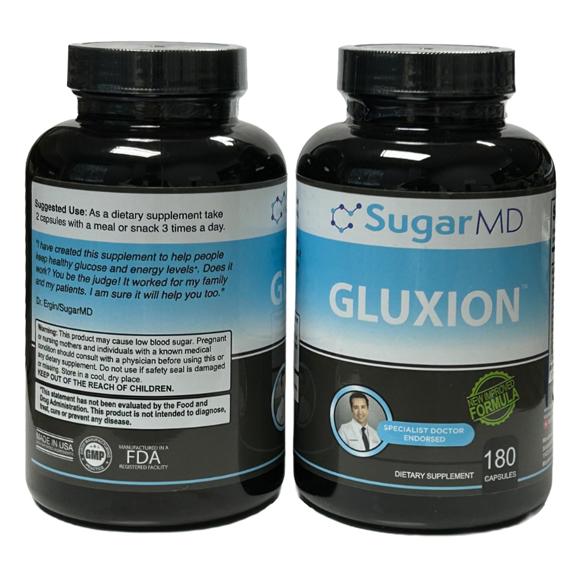 SugarMD GLUXION 3X Strength Formula | Advanced Botanical & Nutrient Blend for Spike Control| Vegan, Non-GMO, 180 Capsules SugarMD Au supplements