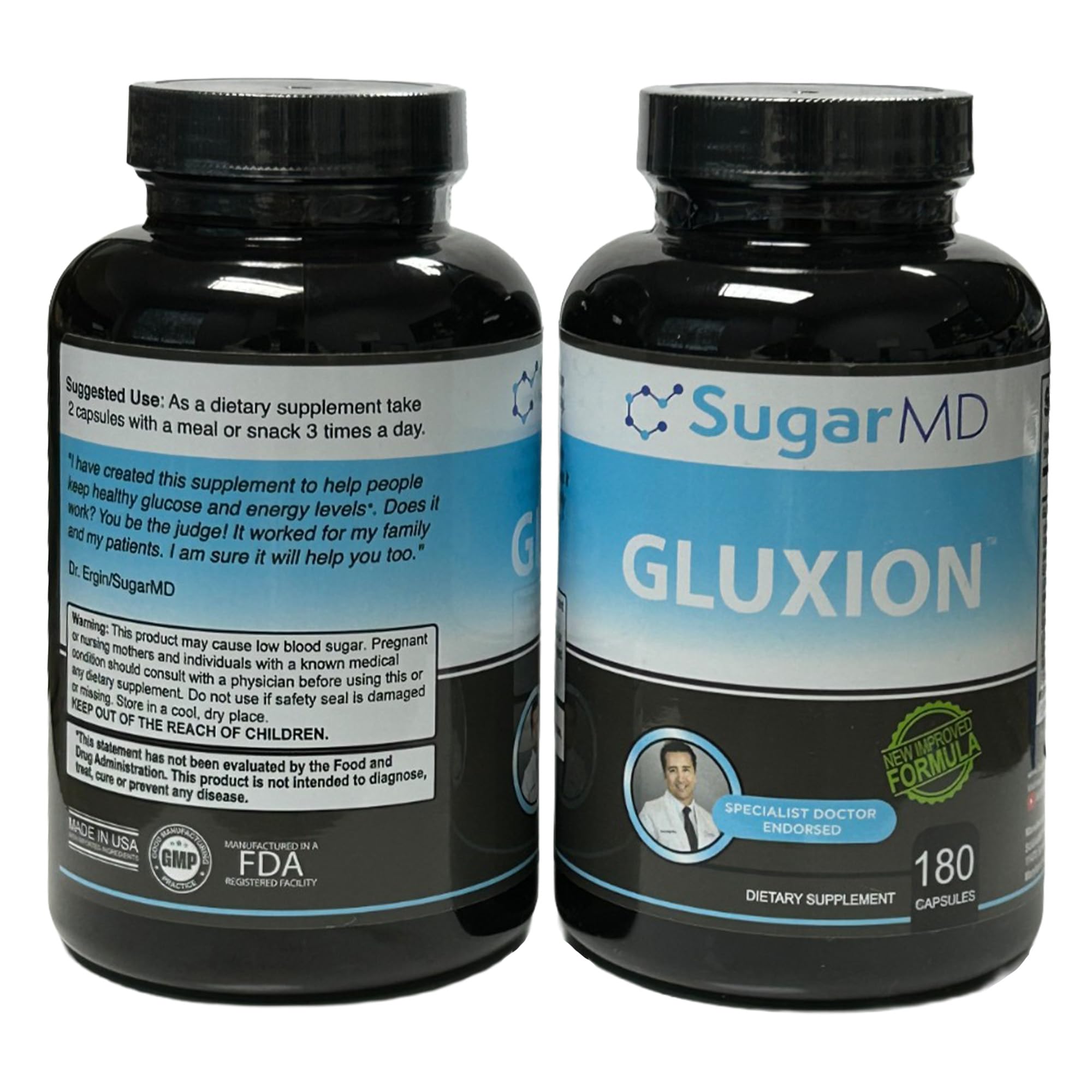 SugarMD GLUXION 3X Strength Formula | Advanced Botanical & Nutrient Blend for Spike Control| Vegan, Non-GMO, 180 Capsules SugarMD Au supplements