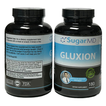 SugarMD GLUXION 3X Strength Formula | Advanced Botanical & Nutrient Blend for Spike Control| Vegan, Non-GMO, 180 Capsules SugarMD Au supplements