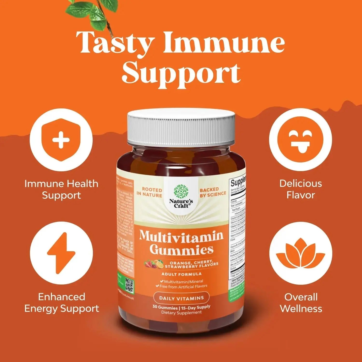 Bundle of Multivitamin Gummies for Adults - Vitamin Gummy for Energy and Immunity - Halal and Chewable Vitamin C Gummies for Adults Natures Craft Au supplements