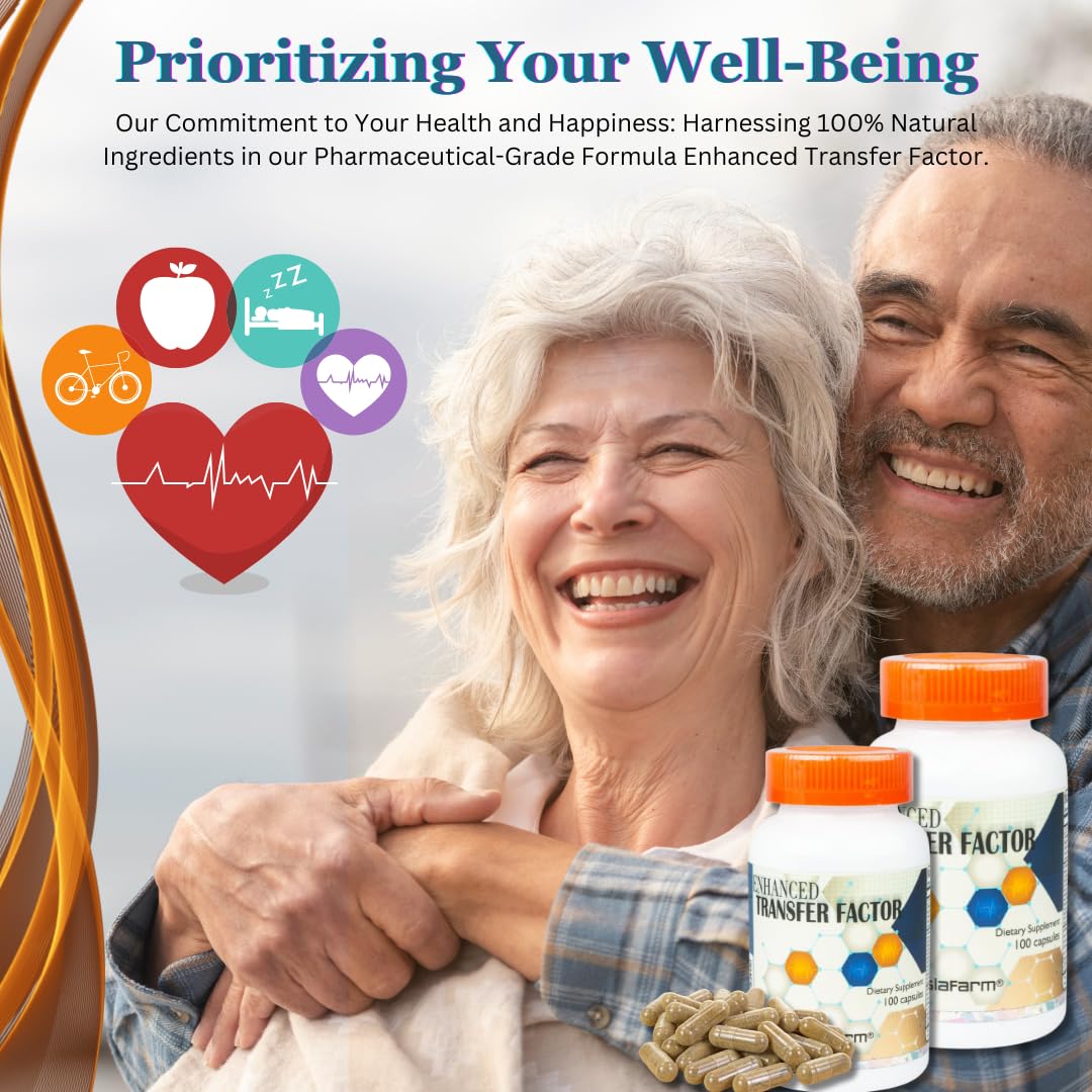Transfer Factor Enhanced, 100 Natural Capsules, Immune Support - Transfer Factor Multi Immune from Cow Colostrum, Egg Yolk & Special Blend of Mushrooms Dislafarm Au supplements