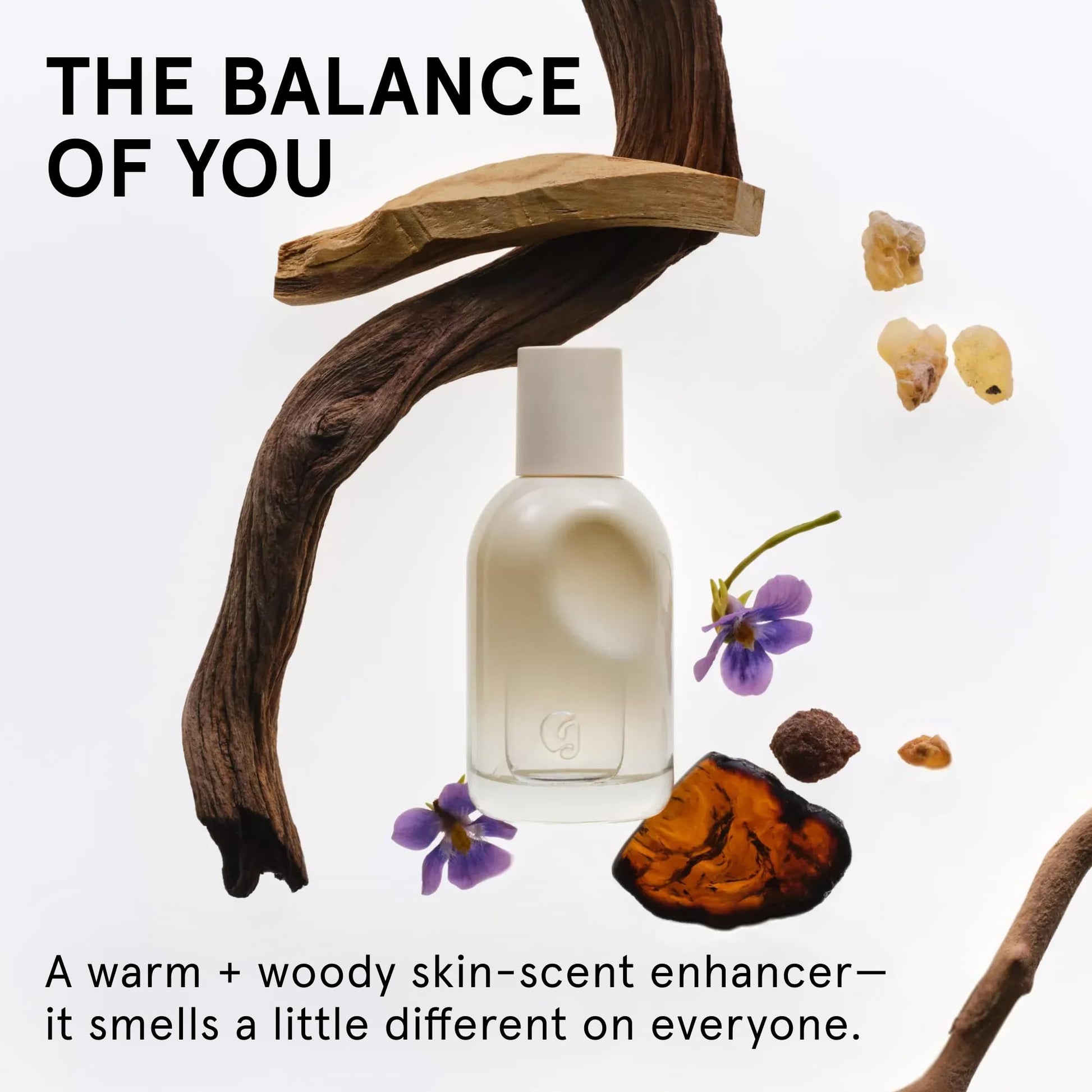 Glossier You Doux Eau de Parfum - Unisex Fragrance for Men & Women, Skin-Scent Enhancer Smells Different on Everyone - Earthy Woody Perfume with Sweet Violet, Palo Santo & Ambrox Base Notes, 100ml Glossier Au supplements