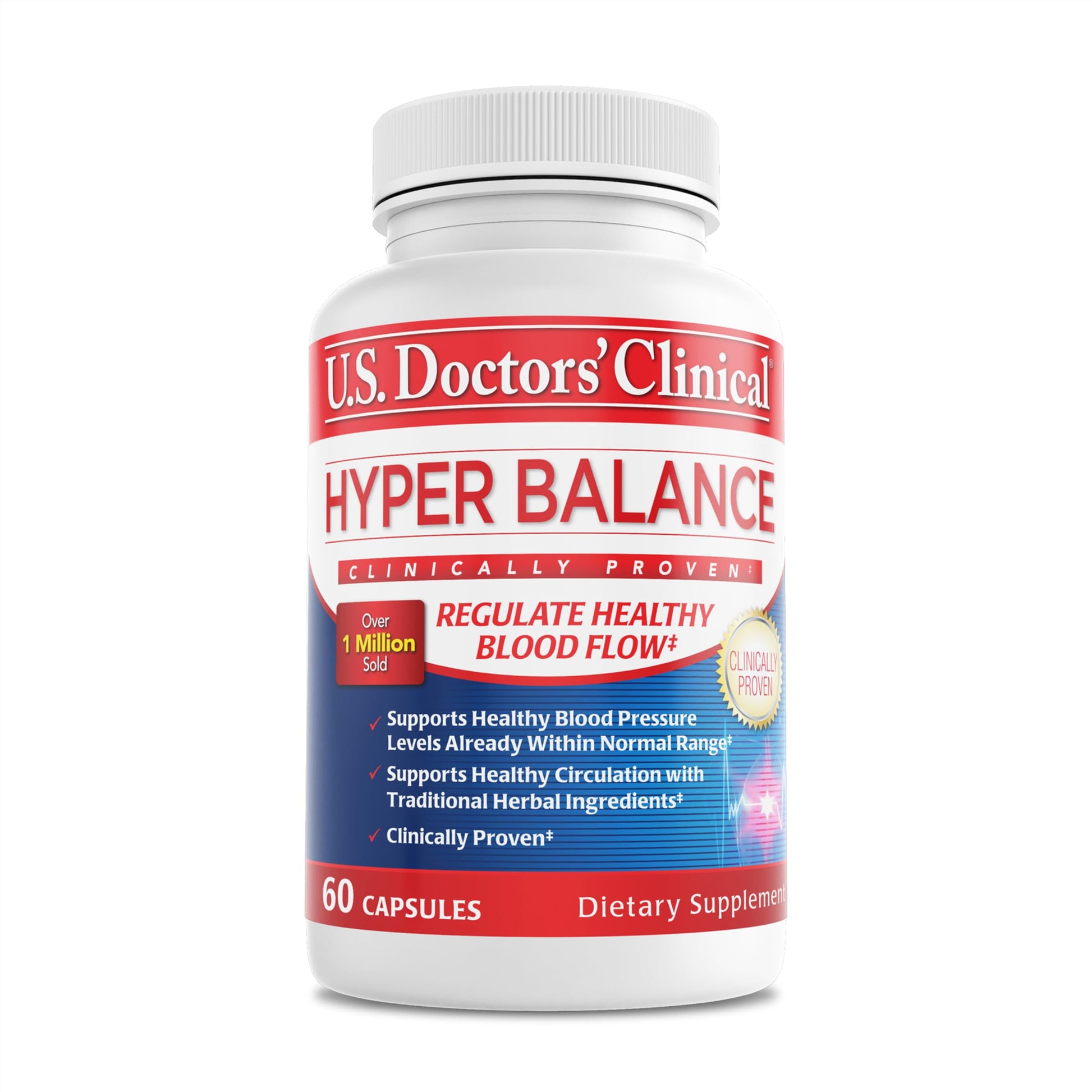 U.S. Doctors’ Clinical HyperBalance Herbal Support for Liver with Eucommia Bark, Senna, Wild Chrysanthemum to Promote Regulation (1 Month Supply – 60 Capsules) U.S.DOCTORS'CLINICAL Au supplements