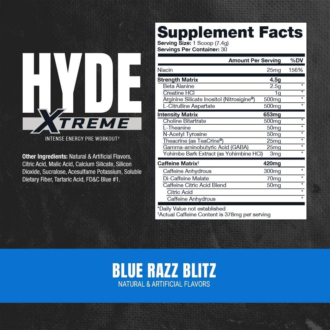 PROSUPPS Hyde Xtreme Blue Razz and Hyde Max Pump Blue Raspberry Bundle PROSUPPS Au supplements