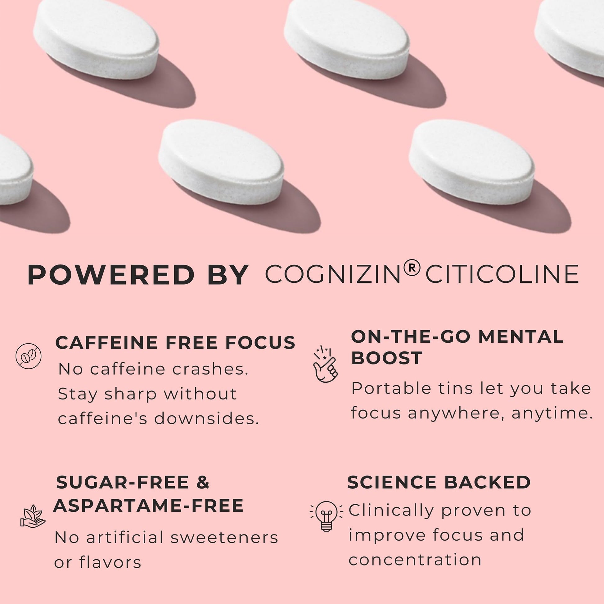 NOOZ Focus Mints Refill Bag - Caffeine-Free Brain Booster for Mental Clarity-Tangerine & Lemon Flavor | Sugar-Free, Travel-Friendly Supplement with Vitamin C, B6, B12 - Non-GMO, Clean Label, 150 Mints NOOZ Au supplements