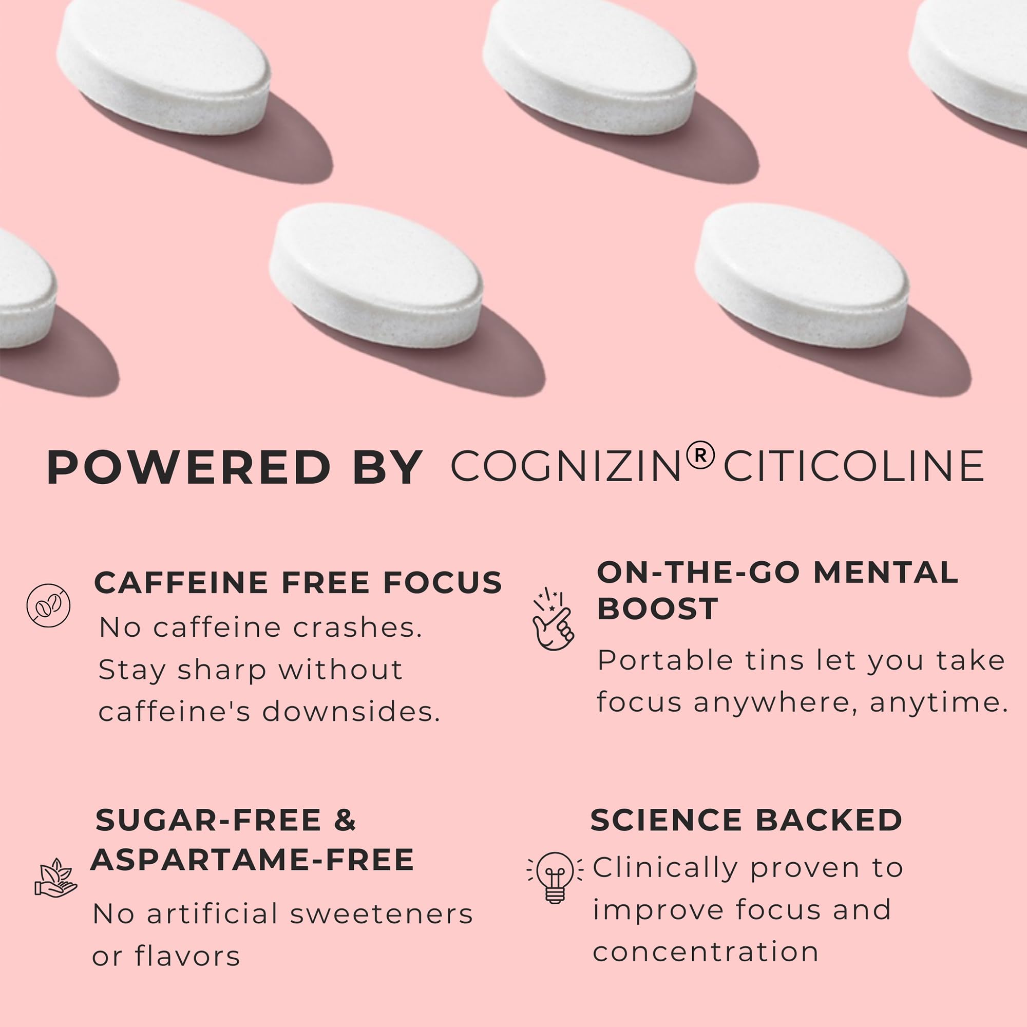 NOOZ Focus Mints Refill Bag - Caffeine-Free Brain Booster for Mental Clarity-Tangerine & Lemon Flavor | Sugar-Free, Travel-Friendly Supplement with Vitamin C, B6, B12 - Non-GMO, Clean Label, 150 Mints NOOZ Au supplements