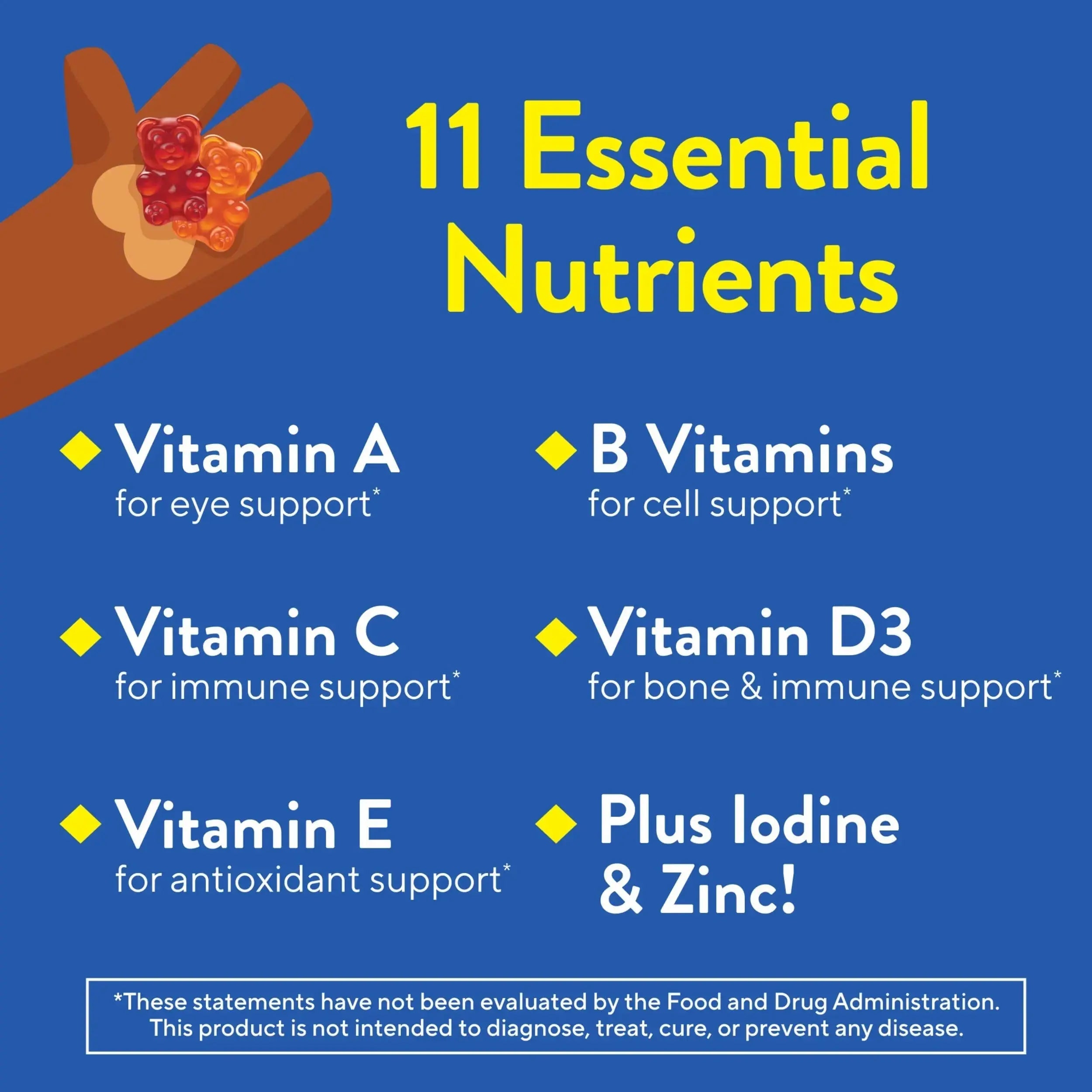 L’il Critters Gummy Vites Daily Gummy Multivitamin for Kids, Vitamin C, D3 for Immune Support Cherry, Strawberry, Orange Lil Critters Au supplements