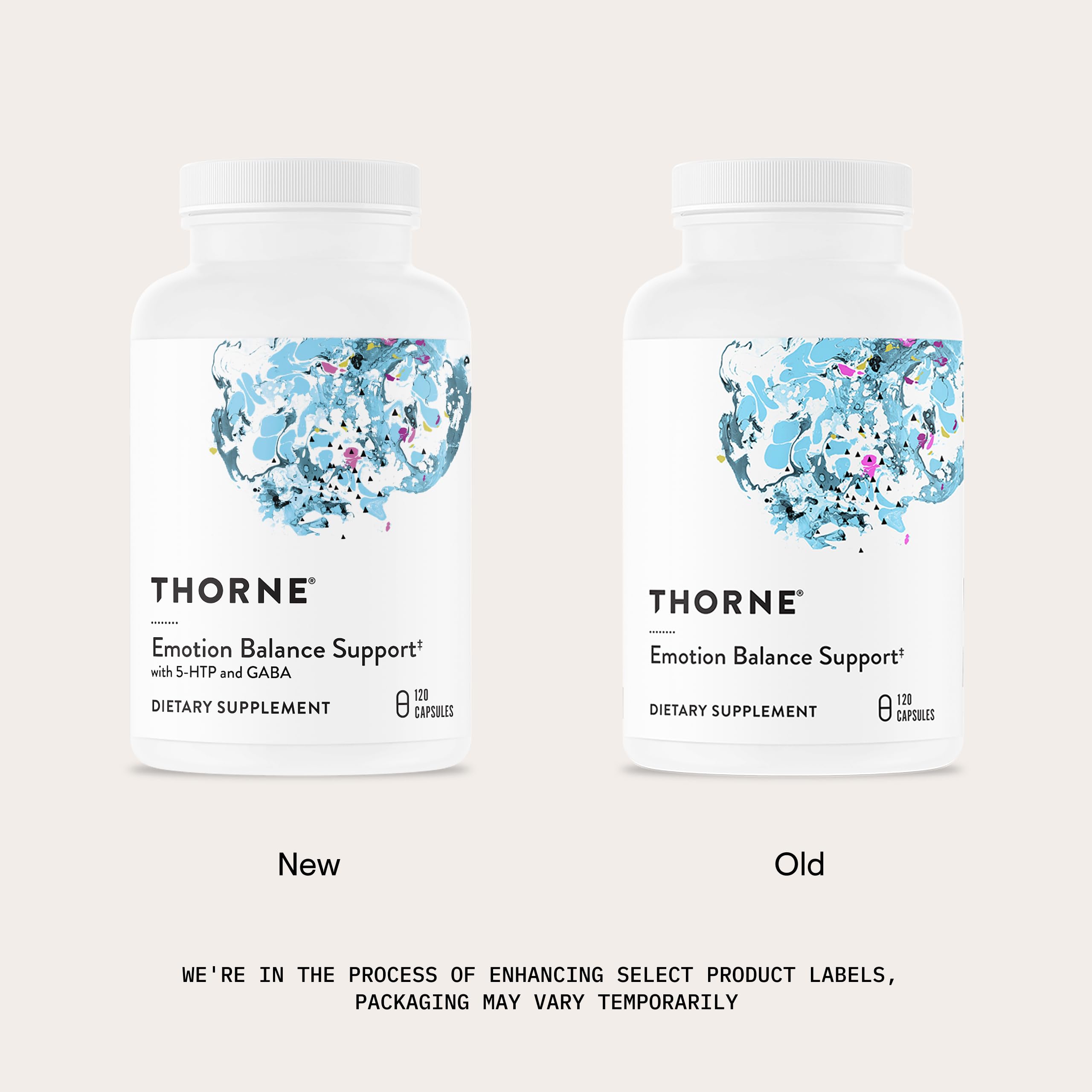 THORNE - Emotion Balance Support - Supports Mood & Stress Management* - Vitamins B6, B12 & C, 5-HTP, GABA, Rhodiola, Folate (5-MTHF) & L-Tyrosine - Third-Party Certified - Gluten-Free - 120 Capsules THORNE Au supplements