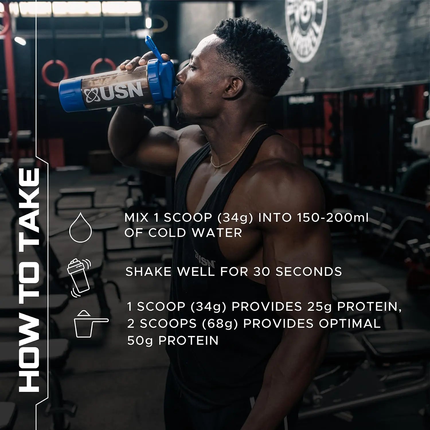 USN Blue Lab Whey Protein Powder: Banana - Whey Protein 2kg - Post-Workout USN Au supplements
