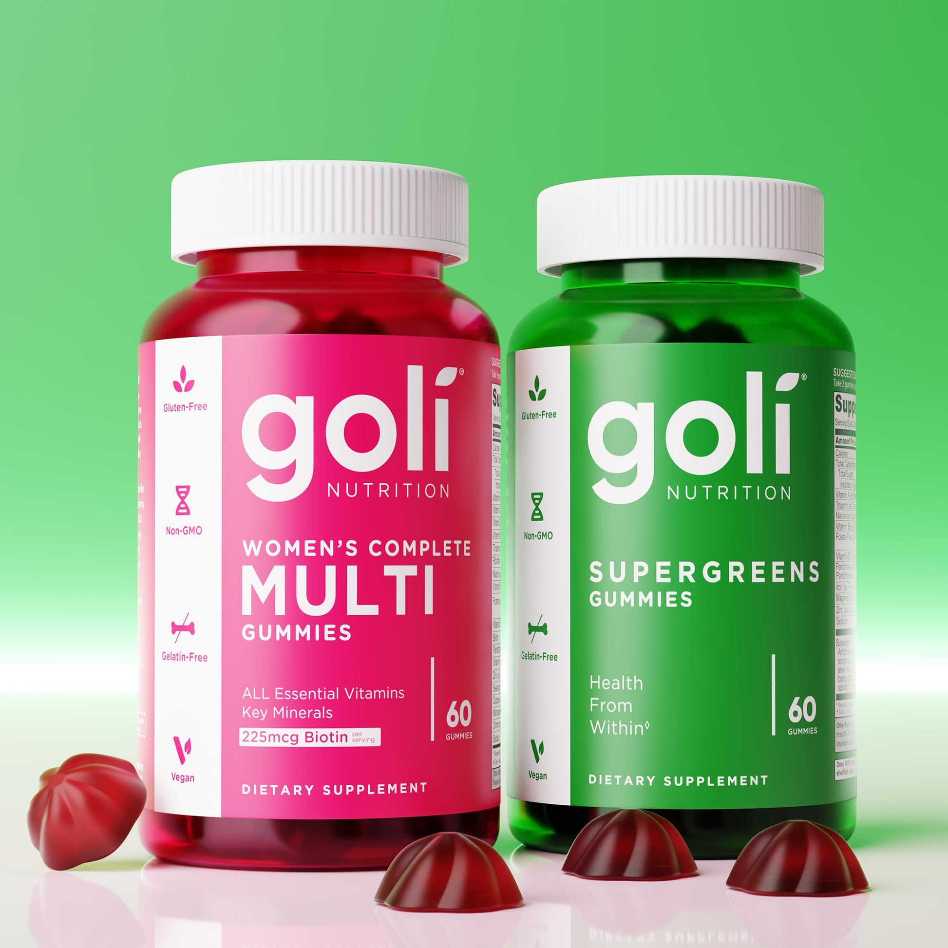Goli Supergreens Gummies with Probiotics - Artichoke Leaf Extract, Spirulina, Kale, Vitamins A, B6, B12 - Vegan, Gluten-Free, Non-GMO Goli Au supplements