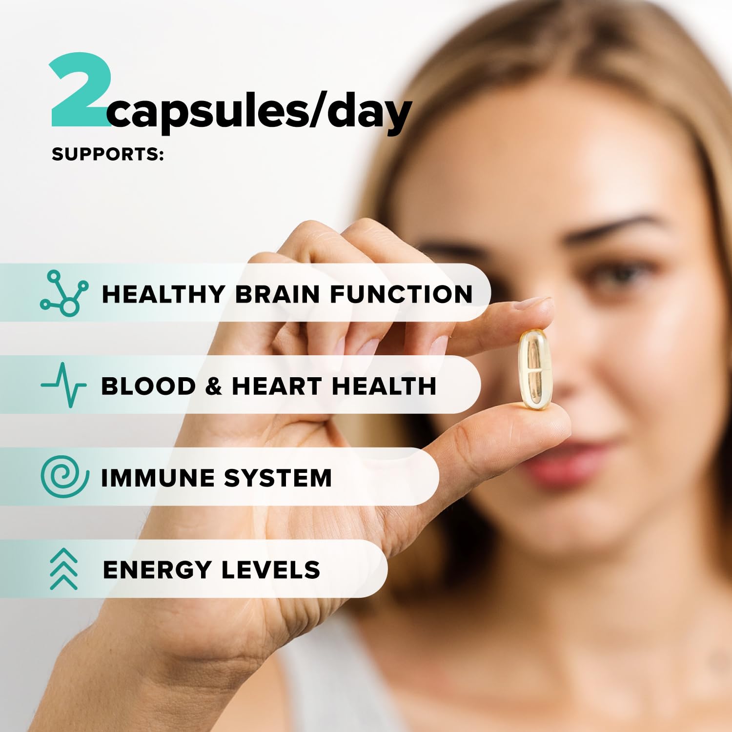 Complement Vegan Omega 3 Supplement- 960mg Omega-3 Fatty Acids, DHA, EPA, SDA, ALA Supplement - Immune Support- 60 Servings, 120 Liquid Capsules Complement Au supplements