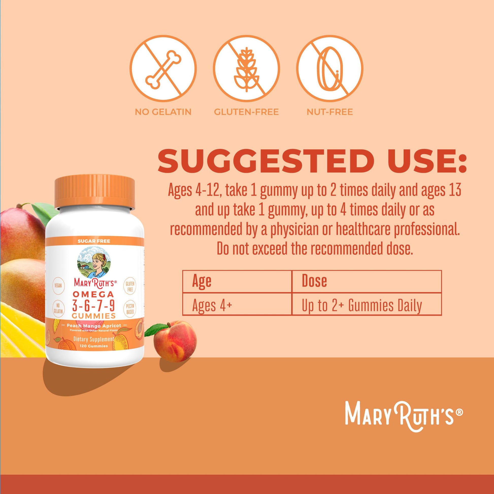 MaryRuth Organics Vegan Omega 3 6 7 9 Gummies | Up to 4 Month Supply | Omega 3 Supplement with Flaxseed Oil | Omega 3 Gummies MARYRUTH'S Au supplements