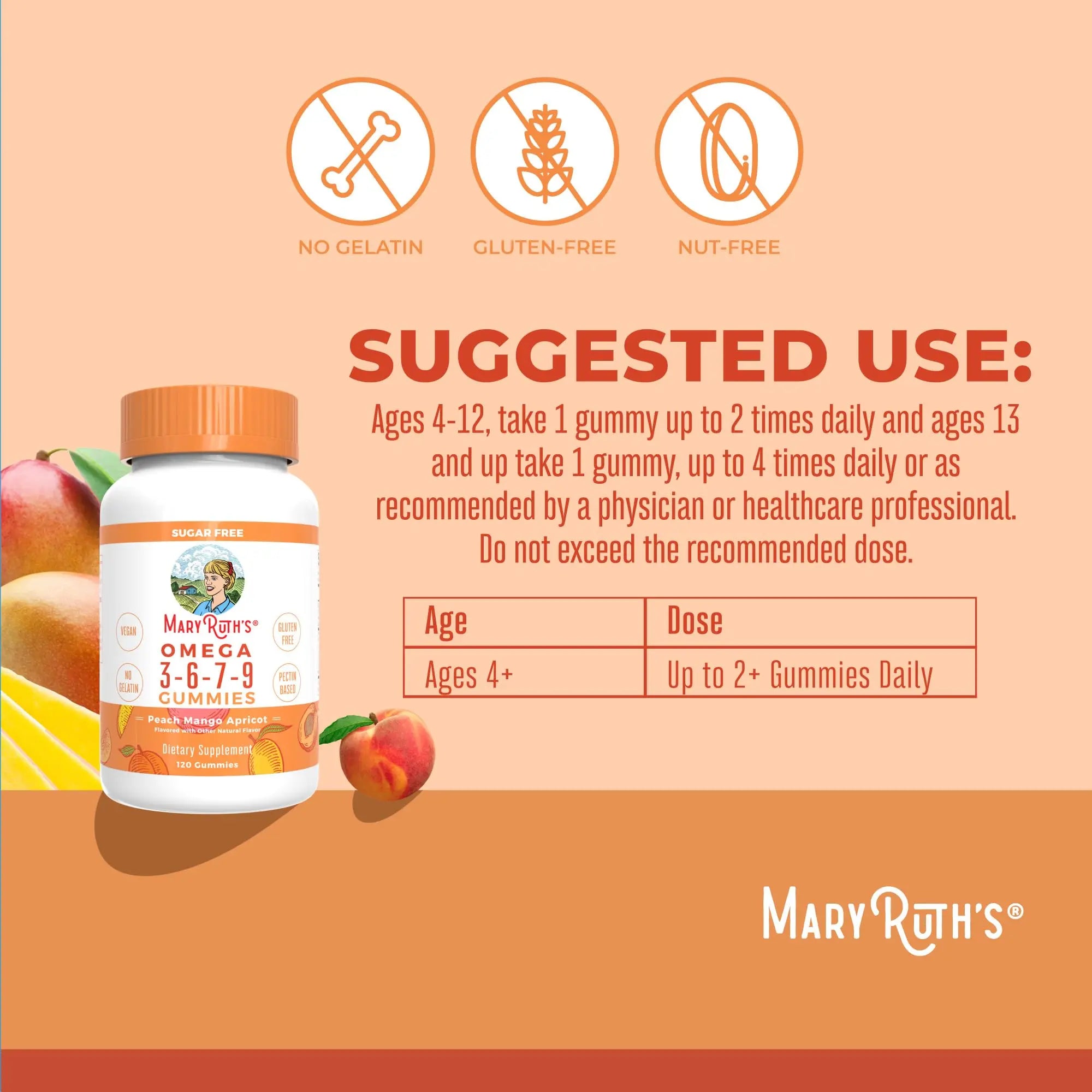 MaryRuth Organics Vegan Omega 3 6 7 9 Gummies | Up to 4 Month Supply | Omega 3 Supplement with Flaxseed Oil | Omega 3 Gummies MARYRUTH'S Au supplements