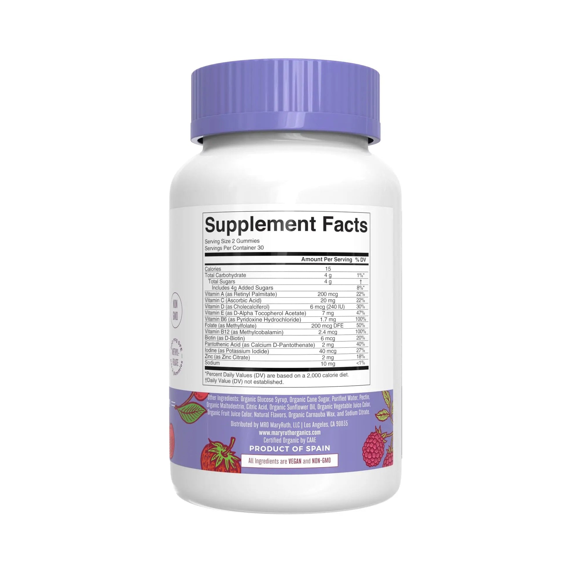 MaryRuth Organics Gummies for Kids–Multivitamin (Mixed Berry & Cherry), & Probiotic (Strawberry) | USDA Organic, No Gelatin! | MARYRUTH'S Au supplements