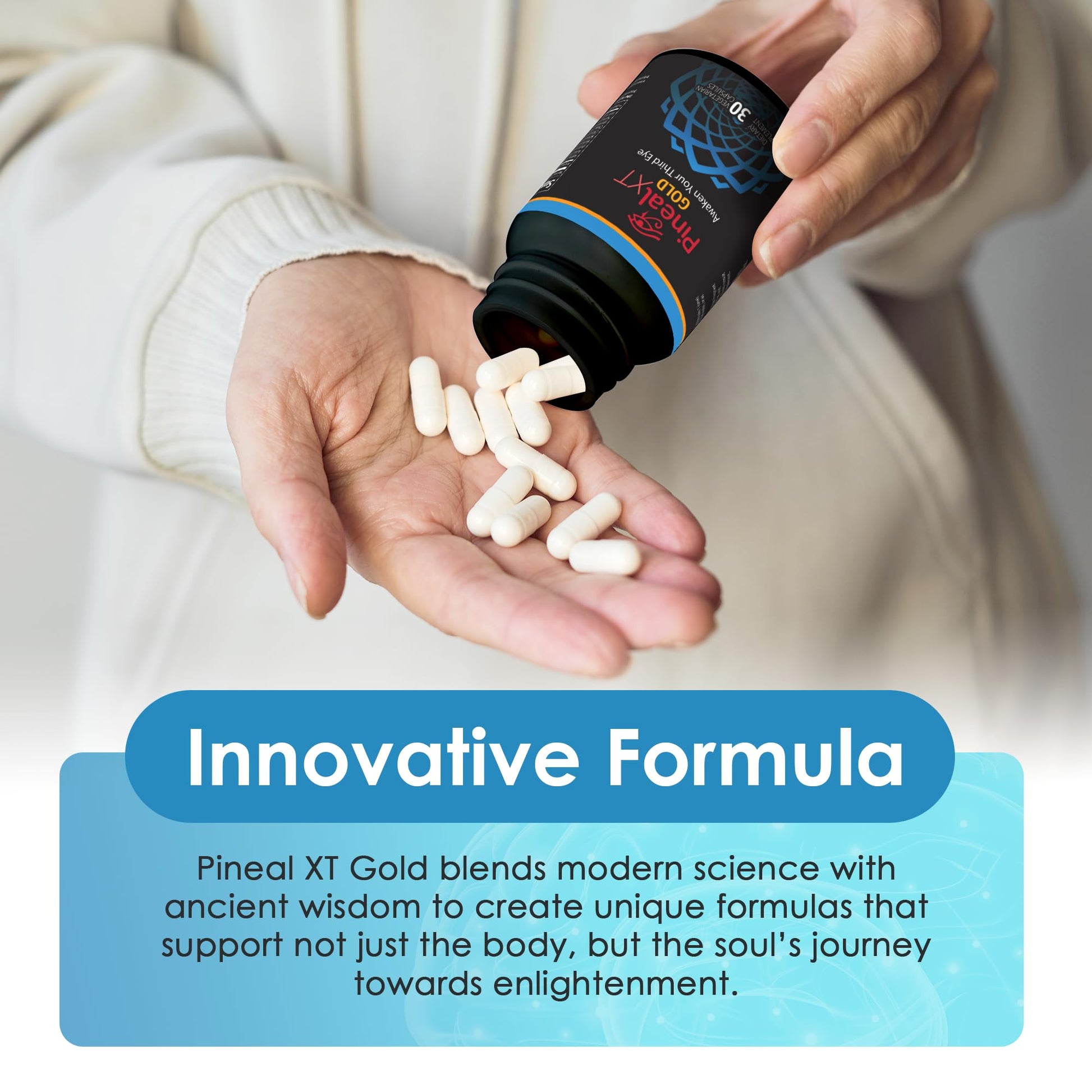Nutraville Pineal XT Gold - Pineal Gland Supplement - Third Eye Awakening - Focus and Memory Supplement for Brain - 7 Powerful Ingredients Decalcify, Detox, and Activate Your Pineal Gland, 2 Pack Nutraville Au supplements
