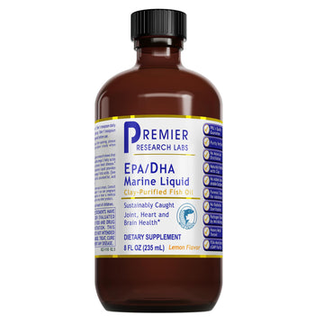 Premier Research Labs EPA/DHA Marine Liquid - Omega 3 Fish Oil Liquid, Omega 3 Liquid Fish Oil Supplement for Adults, Joint, Heart, & Brain Health Support - 8 Fl Oz Bottle Premier Research Labs Au supplements