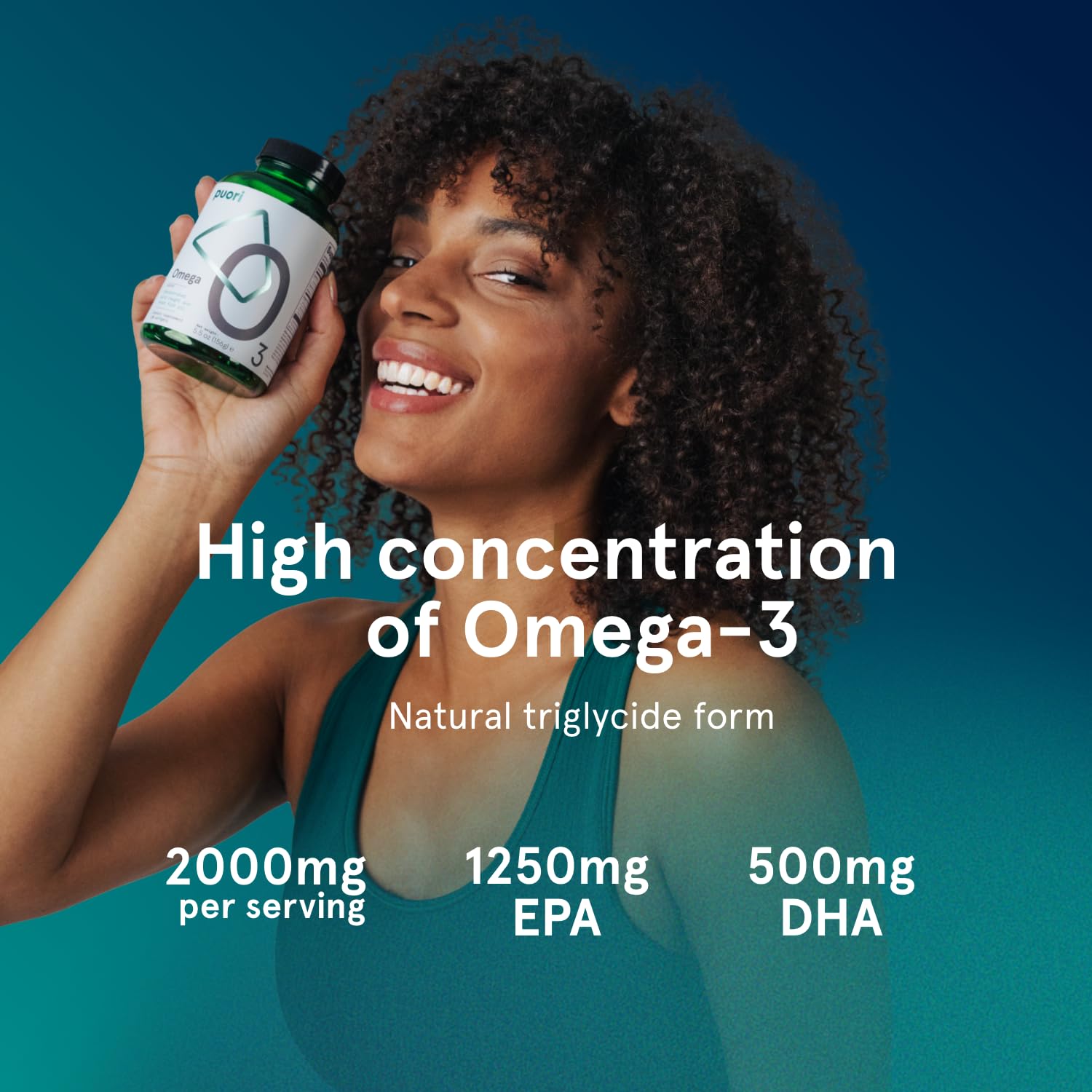 Puori Omega 3 Fish Oil Supplement - Ultra Pure & Burpless Wild Caught Fish Oil with 2000mg Omega 3 Fatty Acids,1250mg EPA & 500mg DHA Supports Heart, Brain & Eye Health - IFOS Certified - 120 Softgels Puori Au supplements