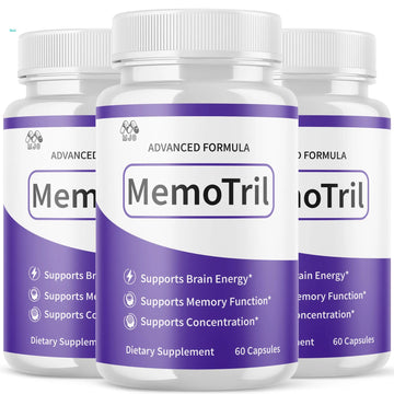 (3 Pack) Memotril Capsules, Official Memo Tril Supplement Pills with All Natural Ingredients, Advanced Memotril for Brain Health & Wellness Support with Premium Vitamins for Women & Men (180 Capsules) MJO Au supplements
