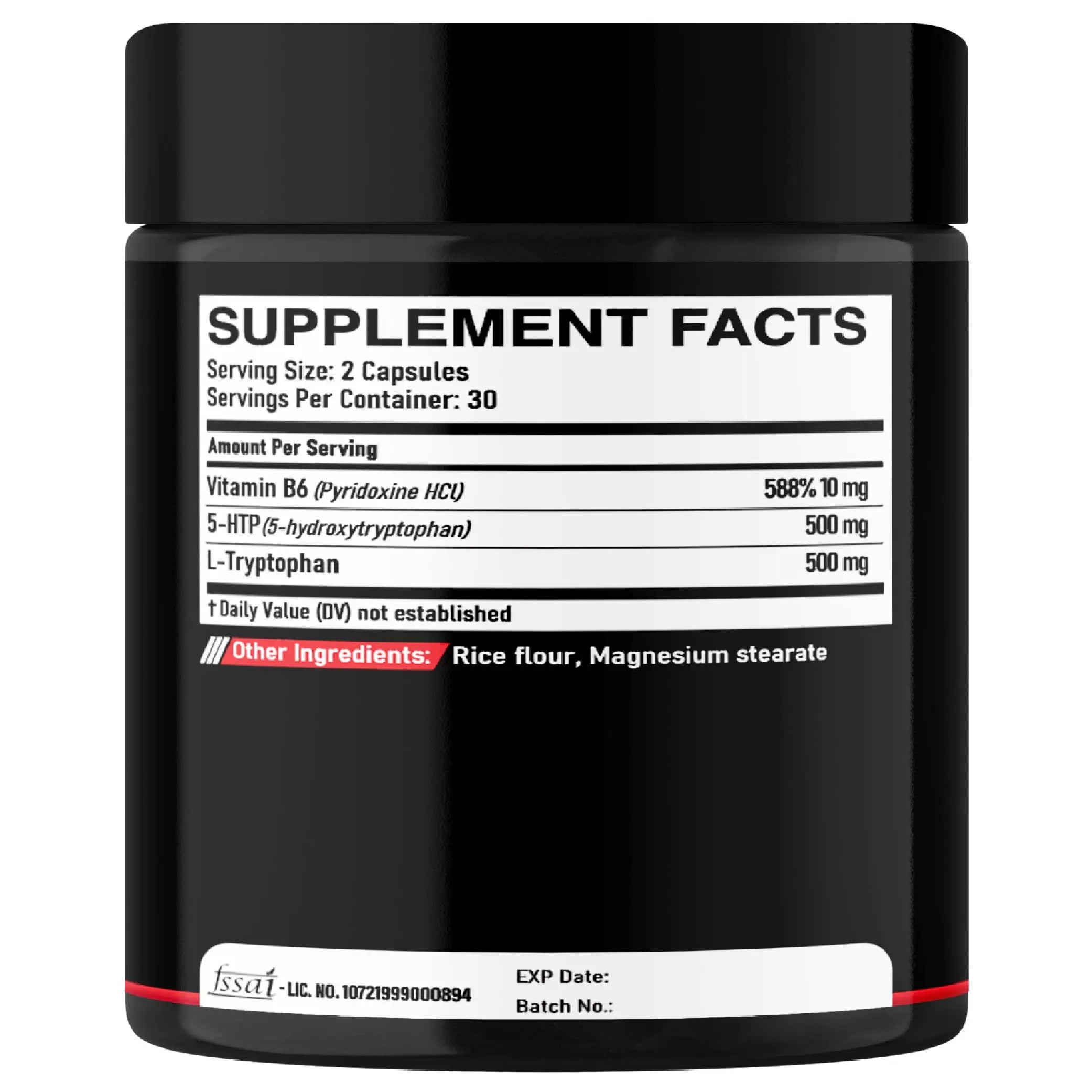 DEDICAD 5 HTP Supplement 1010mg - 60 Capsules - 3in1 Combined with Vitamin B6, L-Tryptophan - Comfortable Mood, Brain Health, Body Management & Immune System Support DEDICAD Au supplements