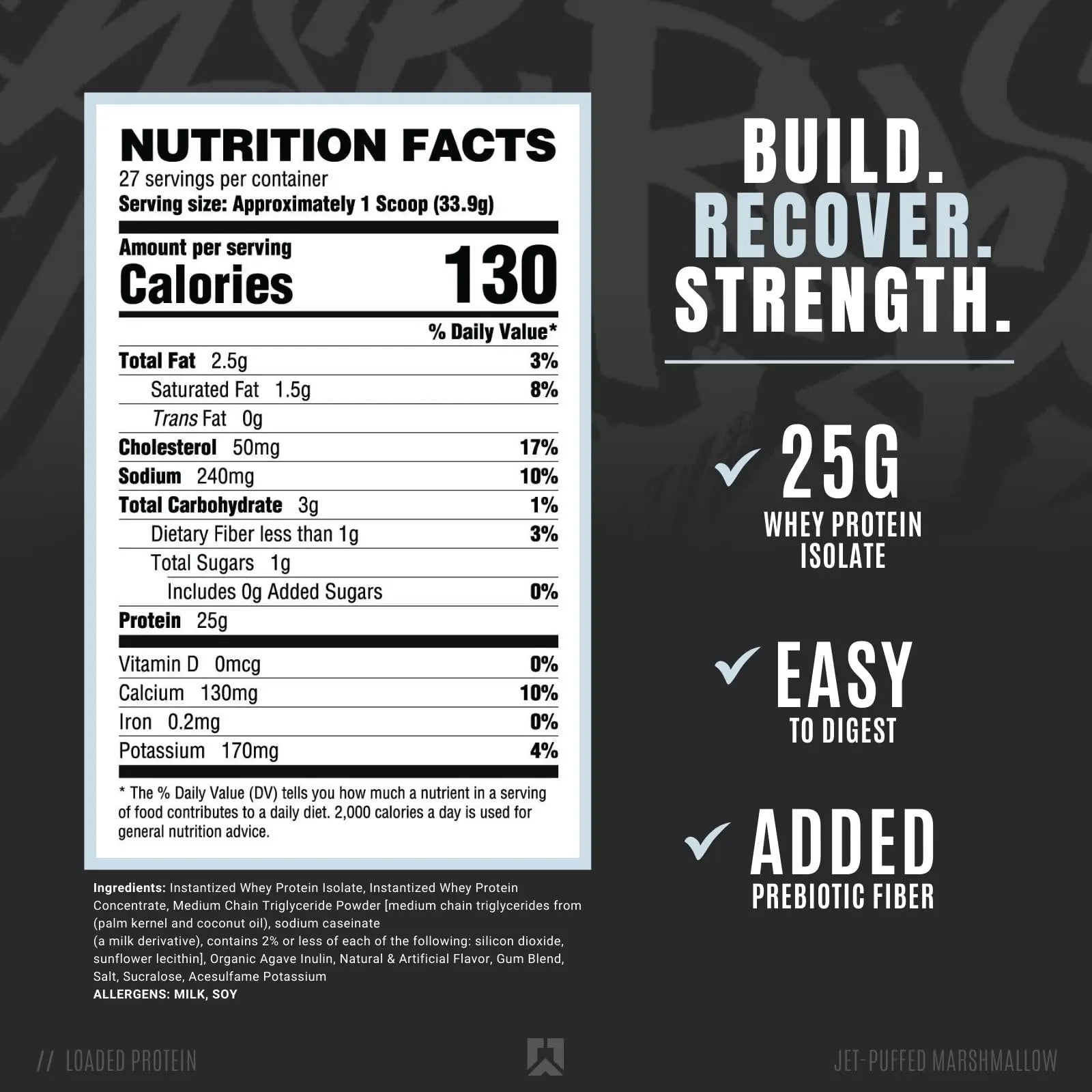 RYSE Up Supplements Loaded Protein Powder | 25g Whey Protein Isolate & Concentrate RYSE Up Supplements Au supplements
