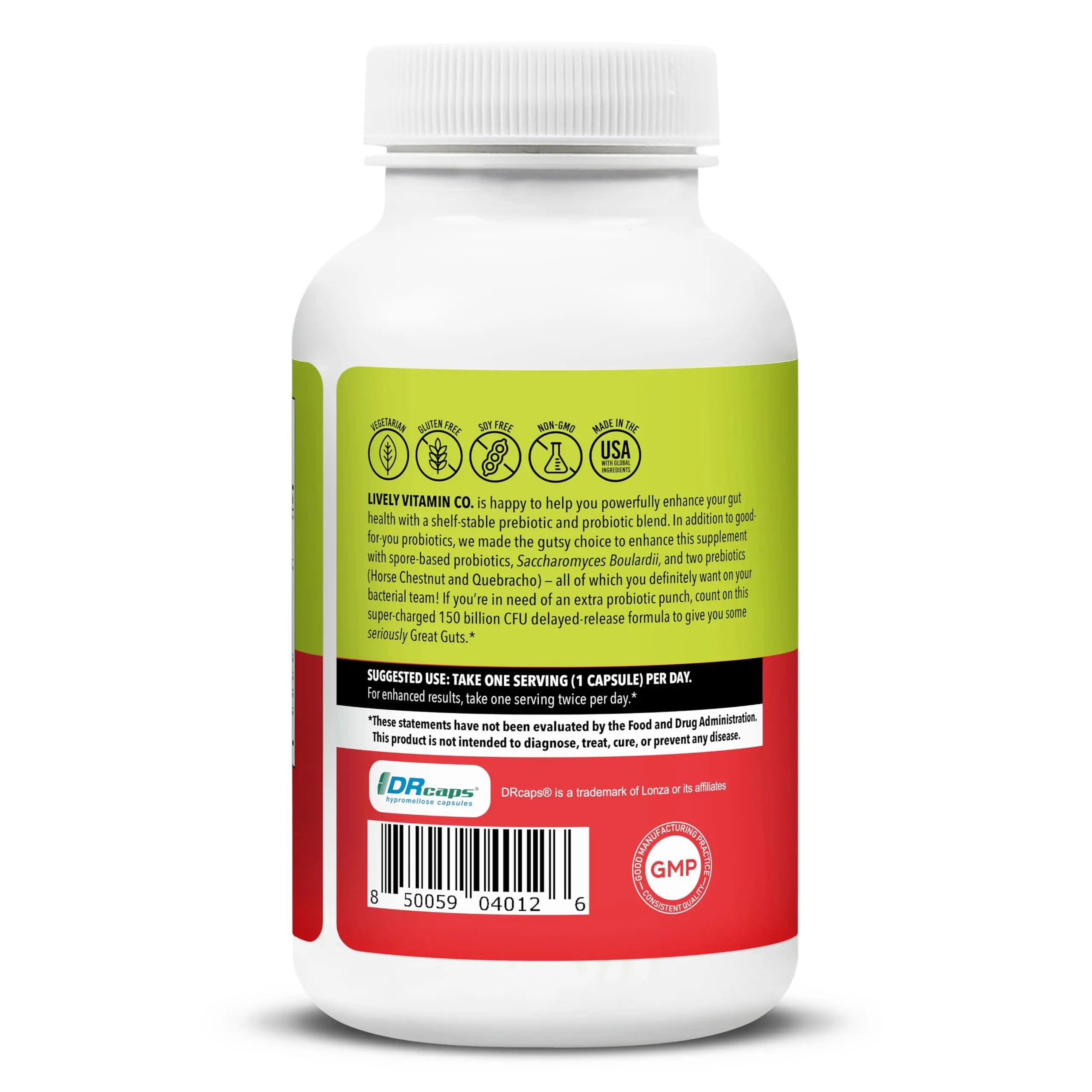 LIVELY VITAMIN CO. Great Guts Probiotic - 25 Billion CFU Probiotic - Balance Gut Microbiome, GI Tract, Inflammation, Indigestion, Reflux, Upset Stomach, & Diarrhea - 90 Caps LIVELY VITAMIN CO Au supplements