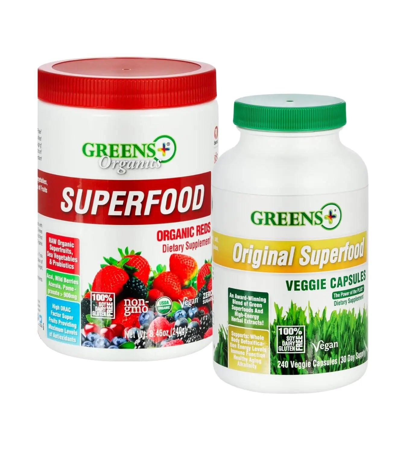 Greens+ Organic Reds Superfood Powder Organic Super Veggie Capsules Greens+ Au supplements
