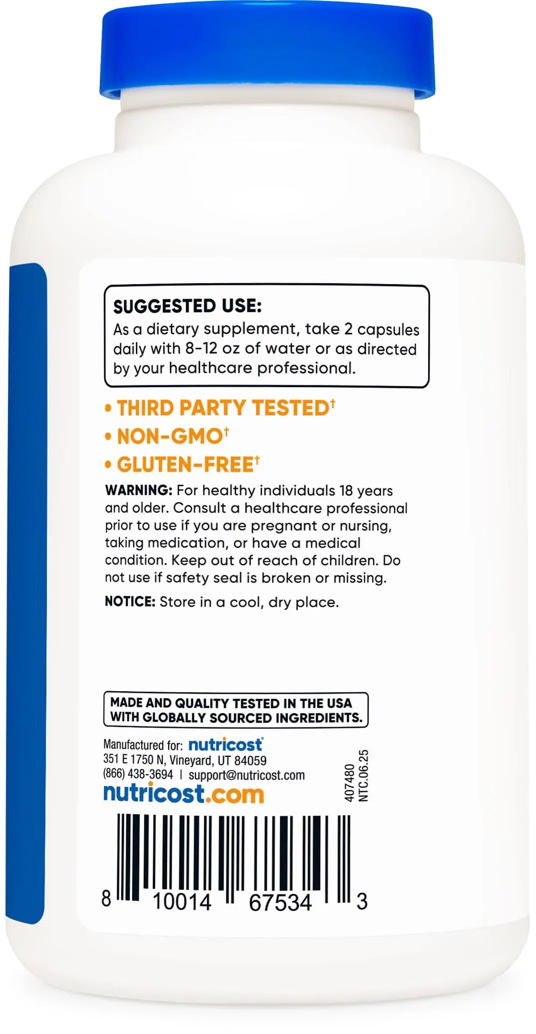 Nutricost Alpha Lipoic Acid 600mg Per Serving, 240 Capsules - Gluten Free, Vegetarian Capsules, Soy Free & Non-GMO Nutricost Au supplements