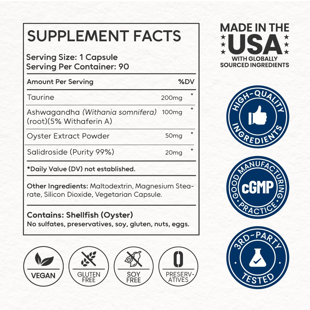 NEUMINA Men's Energy & Immune Complex, Energy Production, Fatigue Relief, Stress Support, Immune Health, Non-GMO, Made in USA, 90 Servings NEUMINA Au supplements
