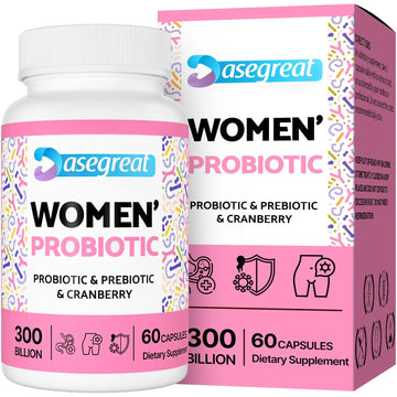 300 Billion CFUs Probiotics for Women,12 Strains Probiotics with Prebiotic Cranberry Heafetine Au supplements