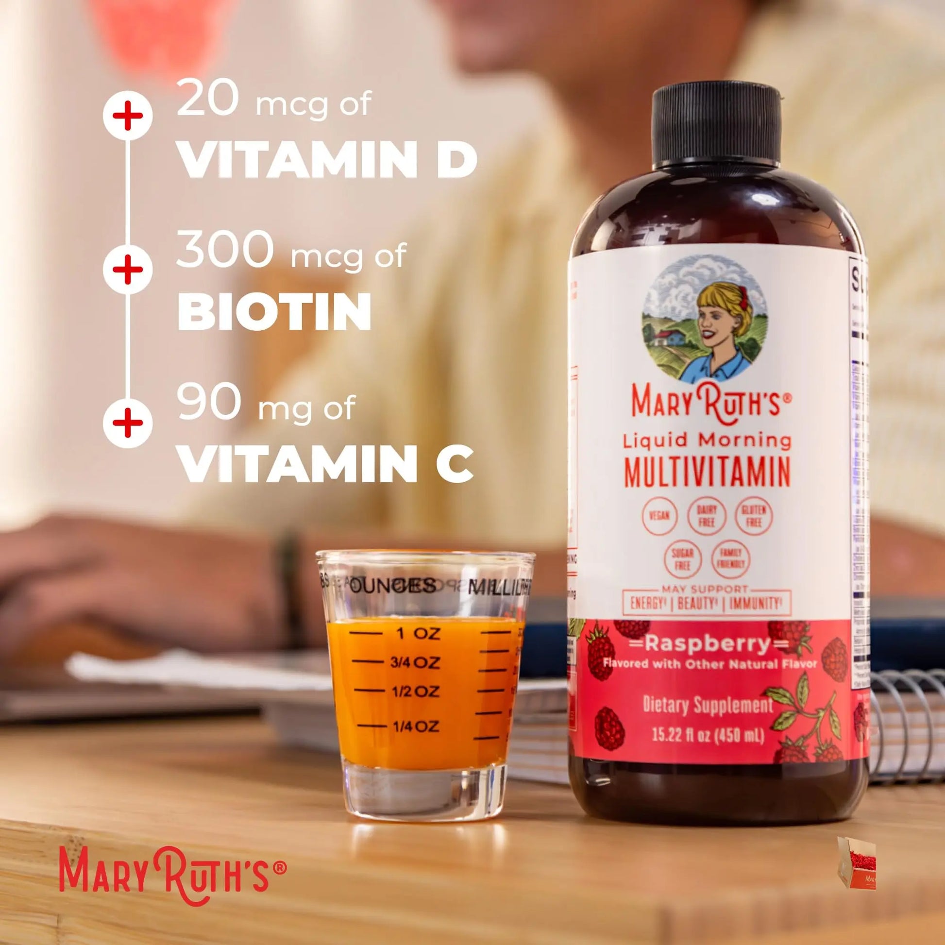 MARYRUTH'S Multivitamin for Women, Men & Kids | Liquid Morning Multivitamin | Vitamin A C D E B6 B12 Biotin Zinc MARYRUTH'S Au supplements