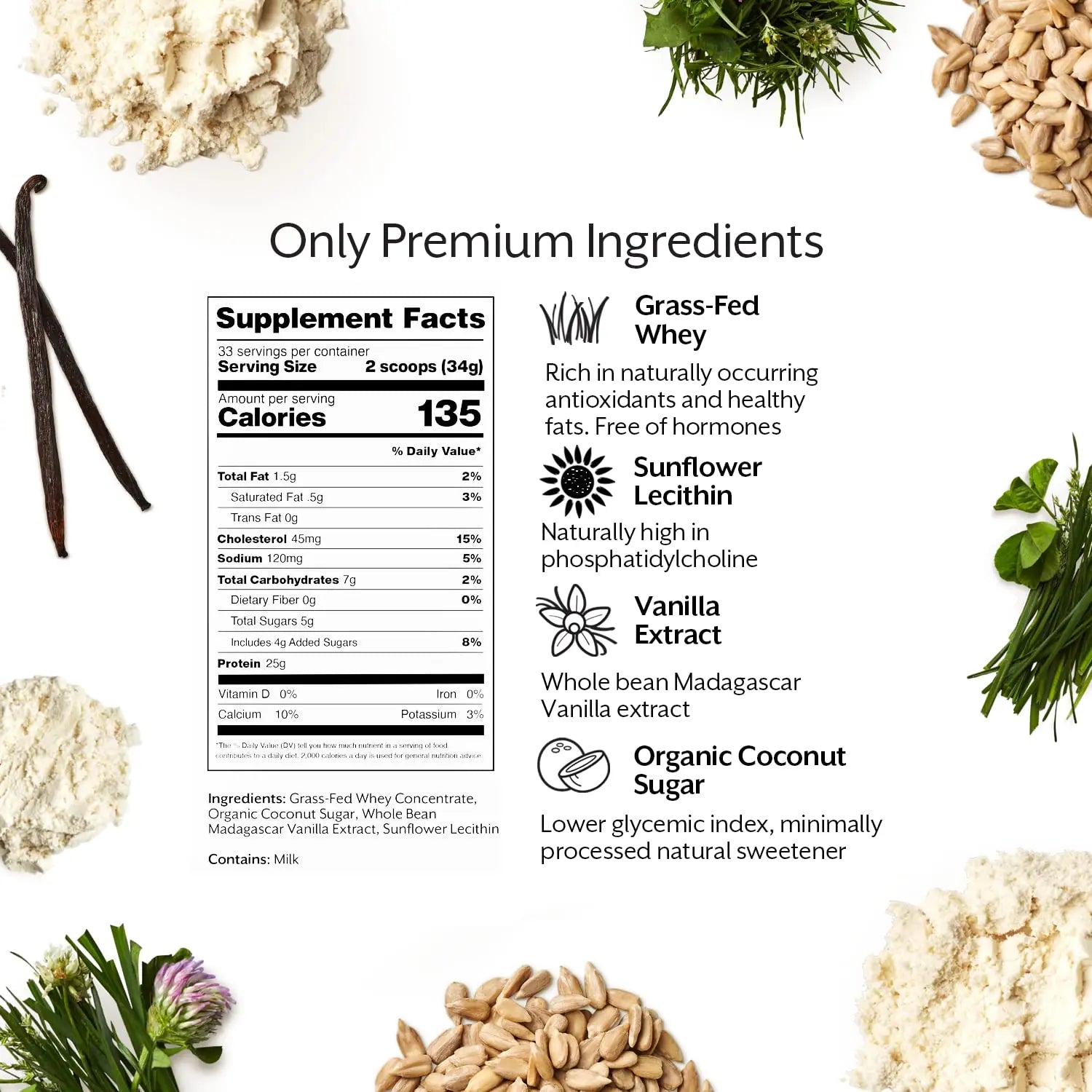 Promix Whey Protein Powder, Vanilla - 5lb Bulk - Grass-Fed & 100% All Natural ProMix Nutrition Au supplements
