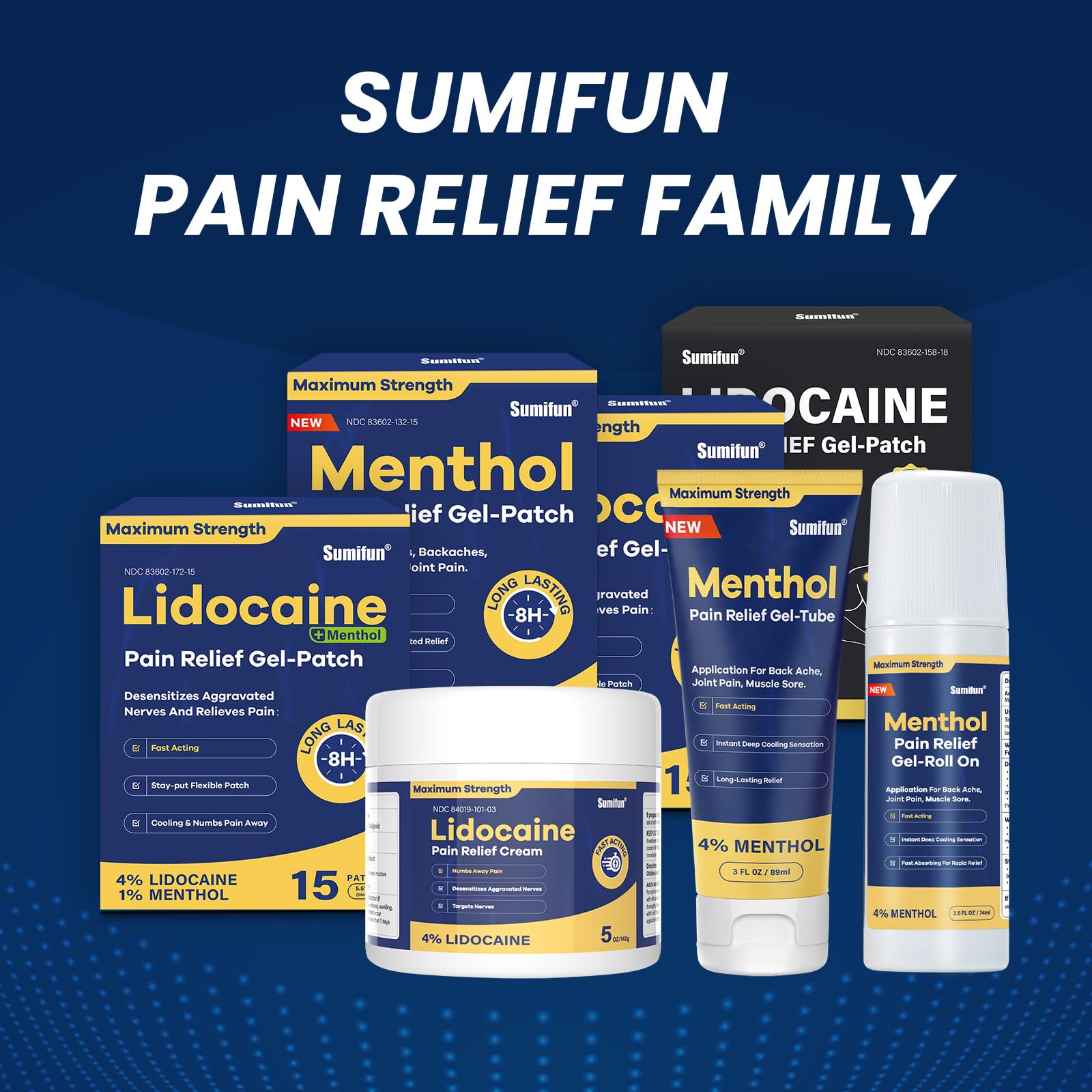Sumifun Menthol Pain Relief Gel-Tube-3 FL OZ Tube (Pack of 2)- for Knee & Lower Back, Sore Muscle, Neck Shoulder Pain Relief Sumifun Au supplements