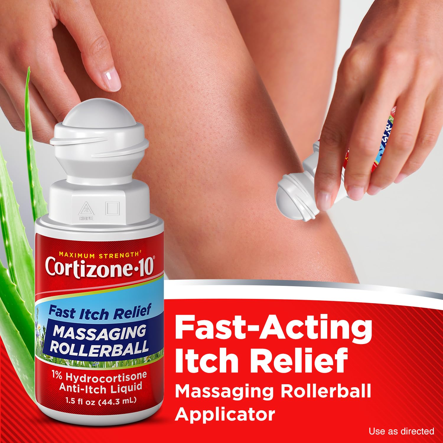 Cortizone-10 Maximum Strength Itch Relief Massaging Rollerball, 1% Hydrocortisone, Fast-Acting, Anti-Itch Liquid for Bug Bites, Rash, Eczema, Psoriasis, Poison Ivy, Oak, Sumac, 1.5 fl. oz Cortizone 10 Au supplements