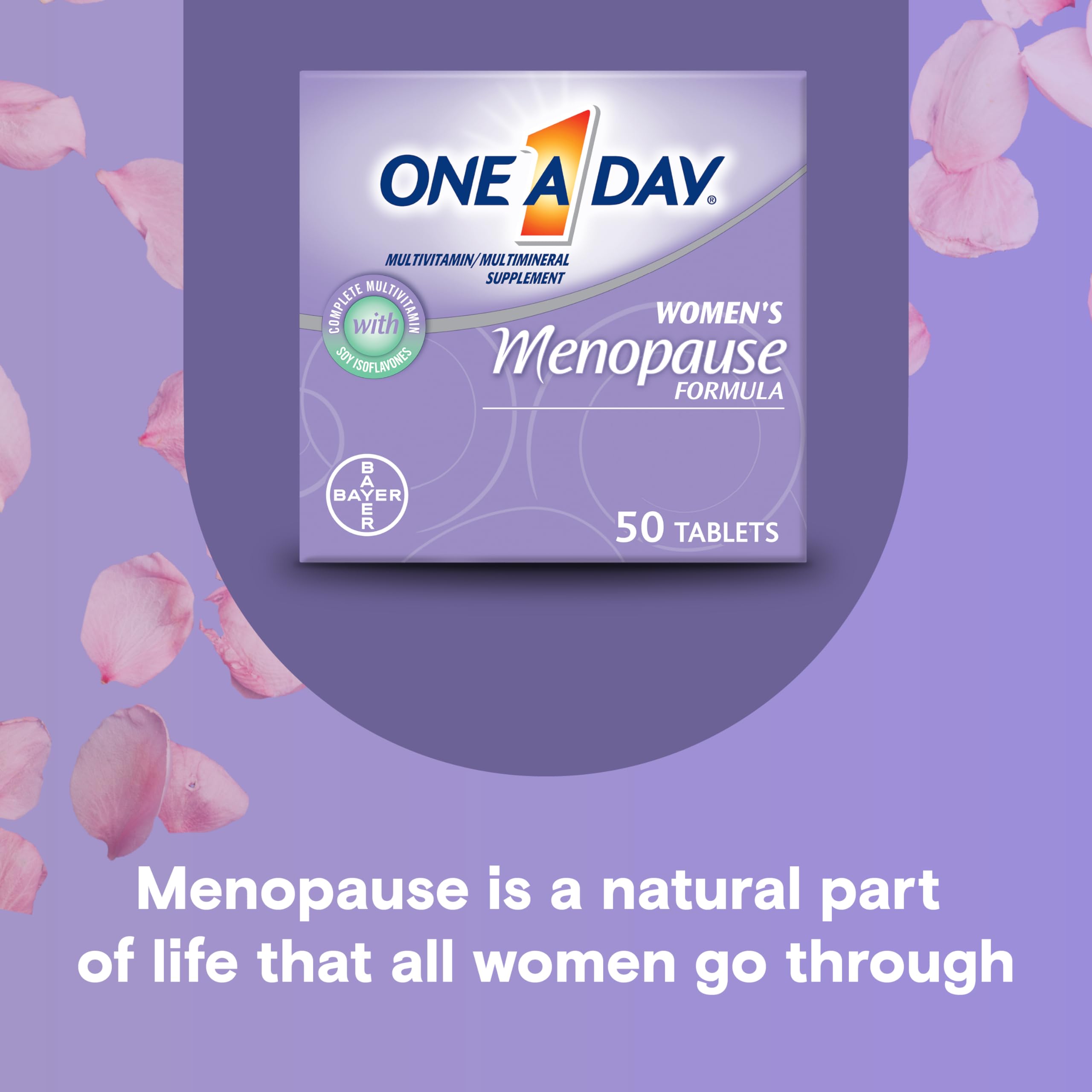 One A Day Women's Menopause Multivitamin with Vitamin A, Vitamin C, Vitamin D, Vitamin E and Zinc for Immune Health Support, Bone health, 50 Count ONE A DAY Au supplements