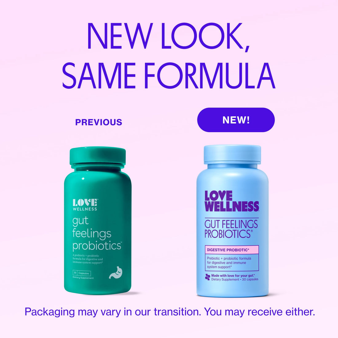 Love Wellness Gut Feelings Probiotic | Gut Health for Women, Digestion Relief & Immune Support Supplement | Womens Probiotic for Gas Relief | 3 Billion CFU | Safe Prebiotic and Postbiotic | 30 Count Love Wellness Au supplements