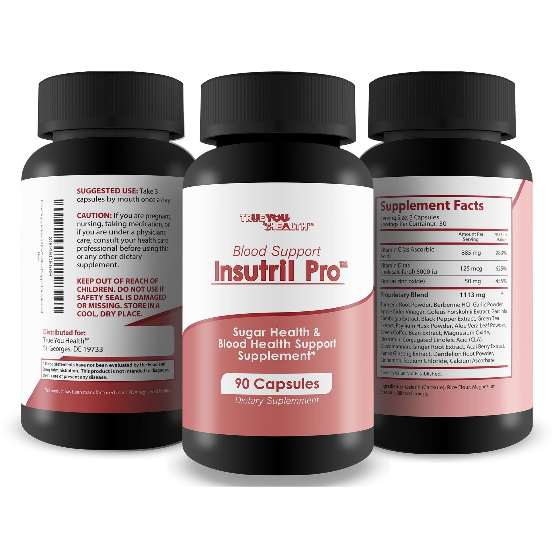 Blood Support Insutril Pro - Our Best Sugar Health & Blood Health Support Supplement - Circulatory Health Support - Blood Balance Blood Boost Blood Circulation Supplements - Health Blood Balance Pills True You Health Au supplements