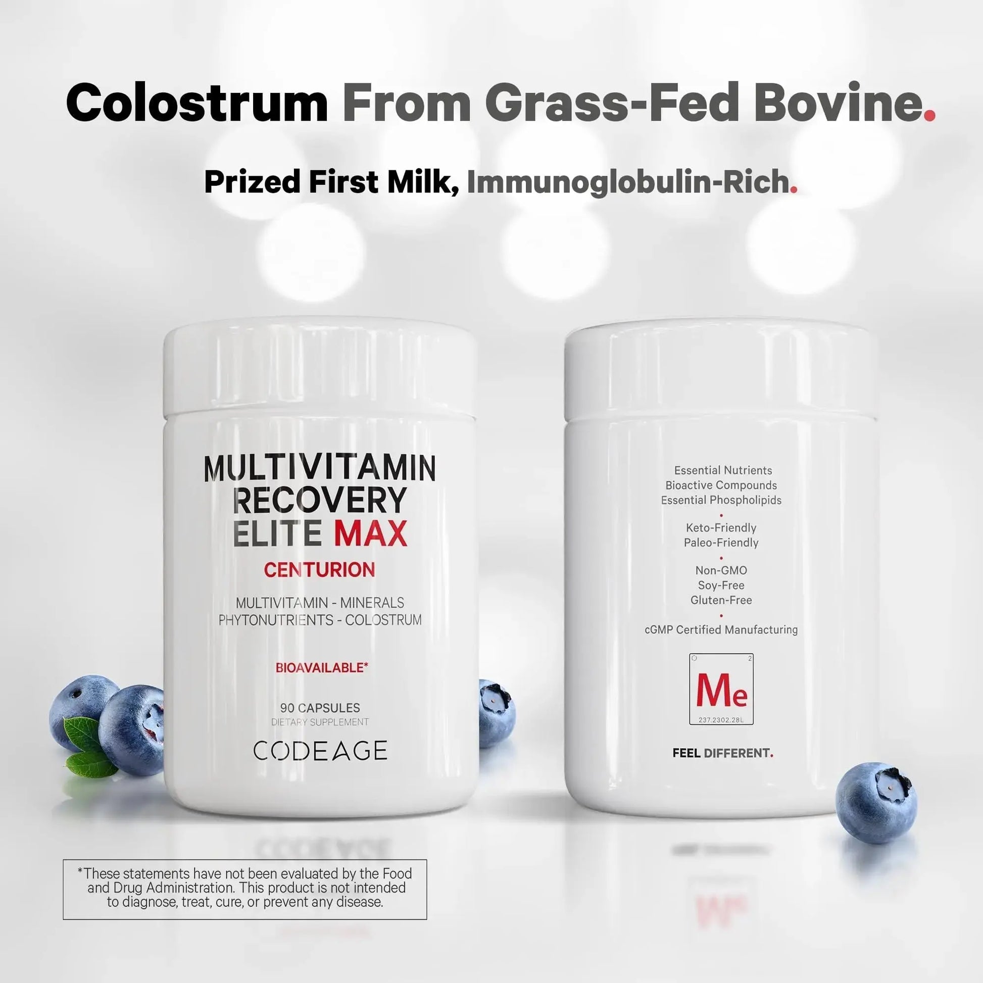 Codeage Multivitamin Recovery Elite Max Supplement - Vitamins A, C, D, E, B-Complex, Essential Minerals, Antioxidants, Colostrum Codeage Au supplements