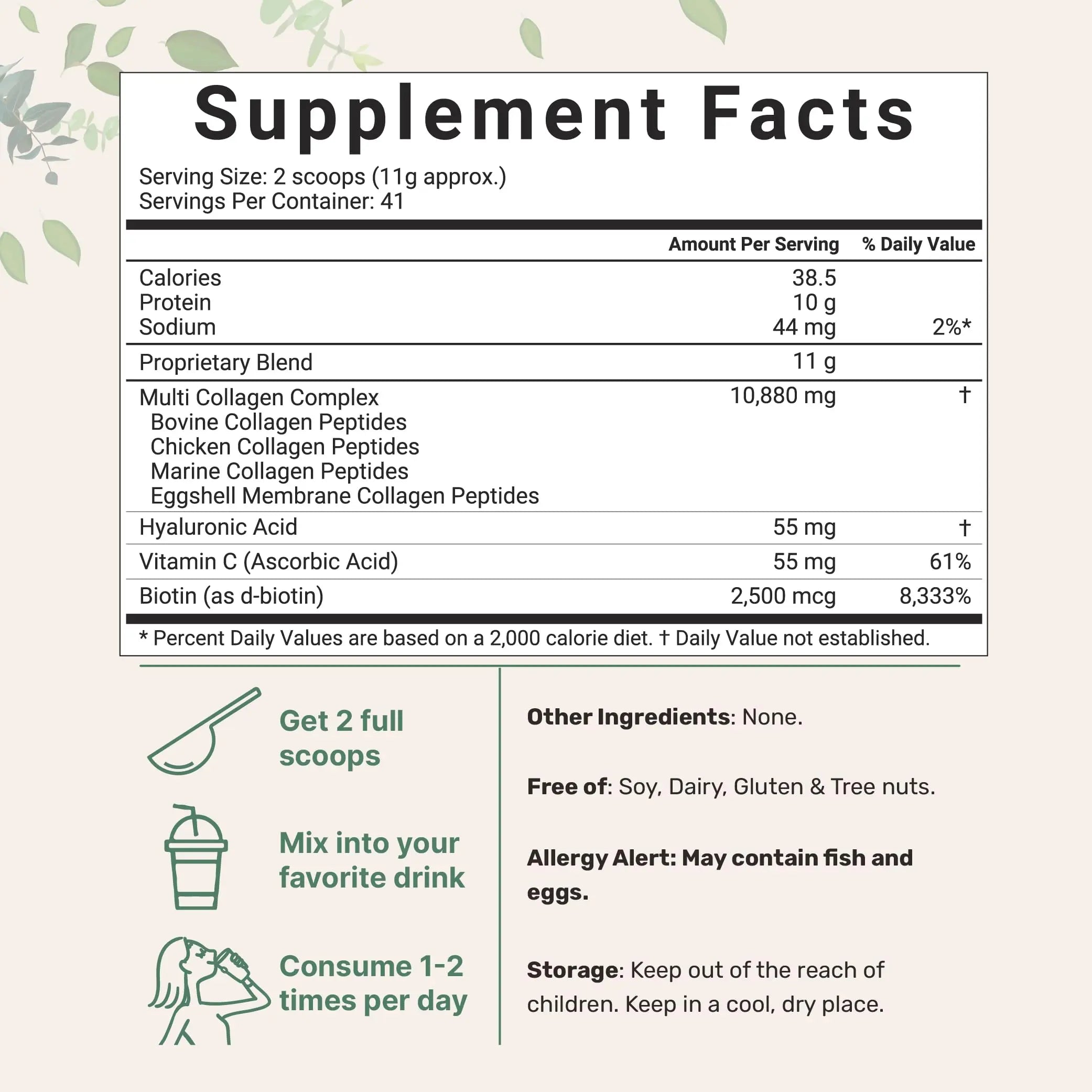 Multi Collagen Peptides Powder, 16 Oz - Hydrolyzed Protein Peptides | Type I,II,III,V,X Micro Ingredients Au supplements