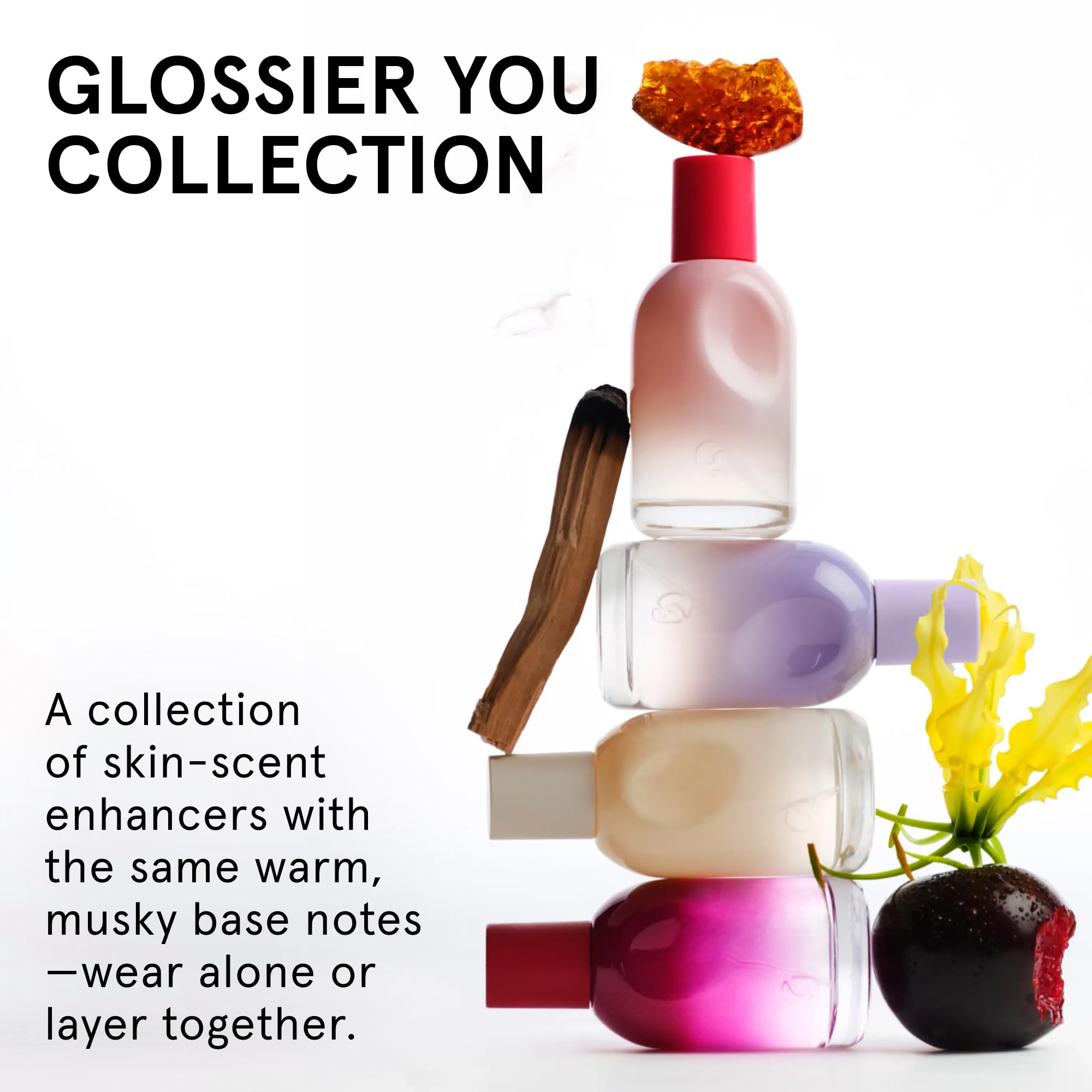 Glossier You Eau de Parfum - Unisex Fragrance for Men & Women, Skin-Scent Enhancer Smells Different on Everyone - Musky, Warm & Spicy Perfume with Pink Pepper, Iris & Ambrox Base Notes, 50ml Glossier Au supplements