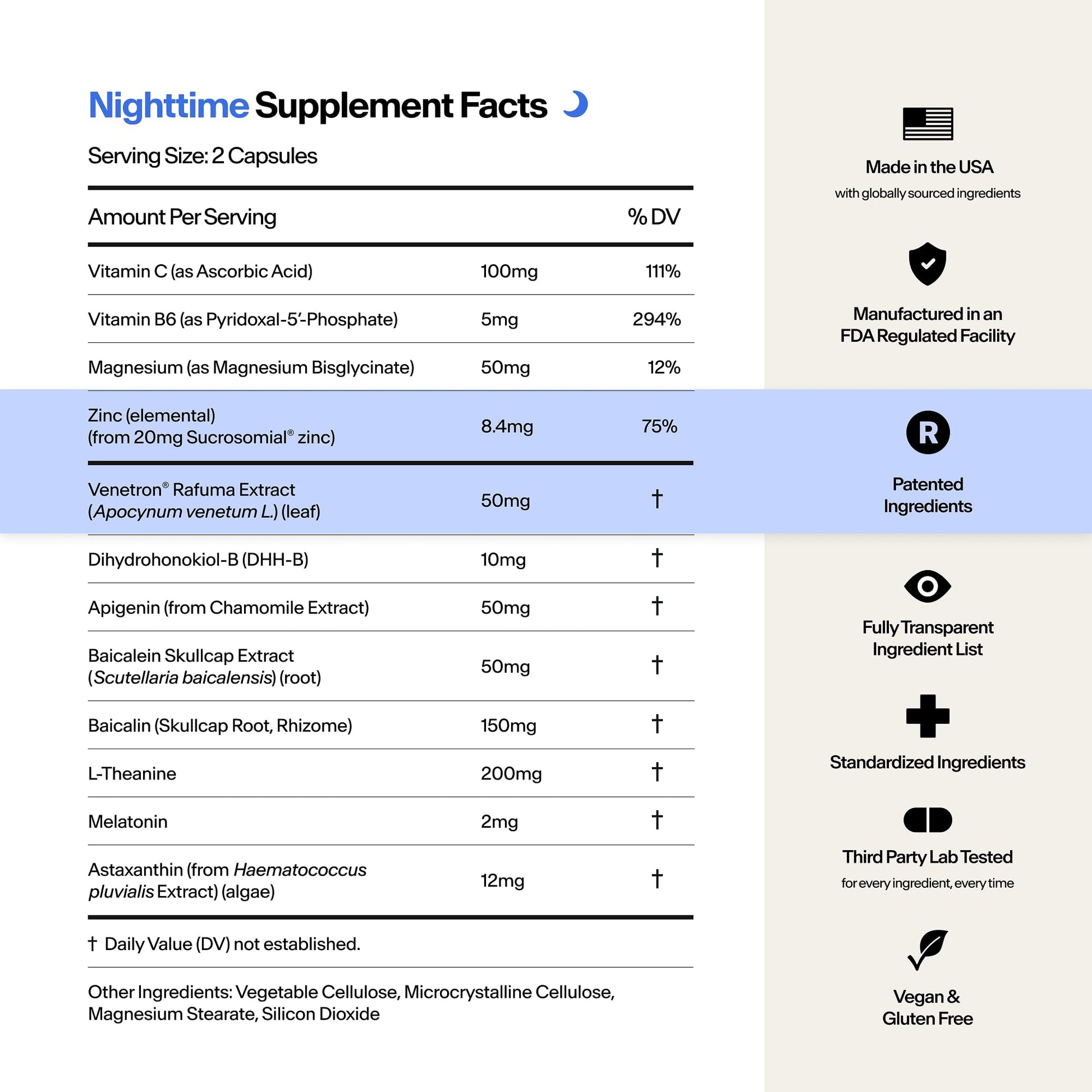 STASIS Nighttime Supplement for Men & Women with Magnesium, Melatonin, Zinc & Botanical Extracts, Evening Routine Support Capsules for Bedtime Use, Vegan, Non GMO, 25 Servings, 1 Month Supply STASIS Au supplements
