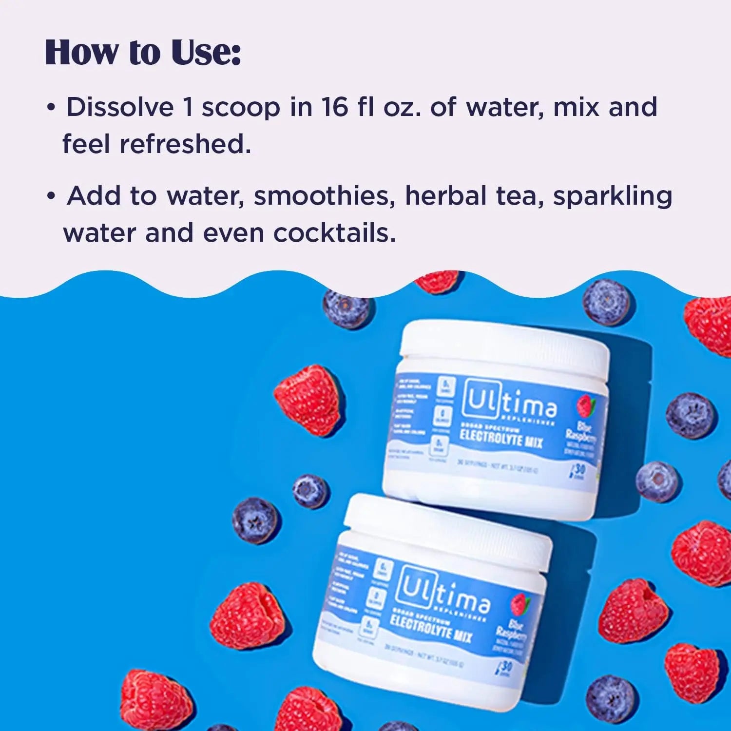 Ultima Replenisher Daily Electrolyte Drink Mix – Blue Raspberry, 30 Servings – Hydration Ultima Replenisher Au supplements