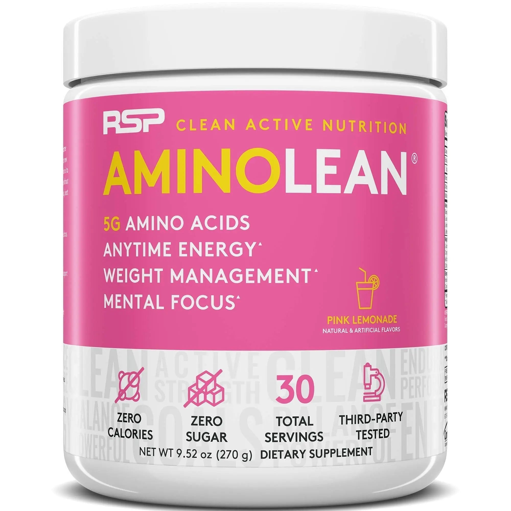 RSP NUTRITION AminoLean Pre Workout Energy (Pink Lemonade 30 Servings) RSP NUTRITION Au supplements