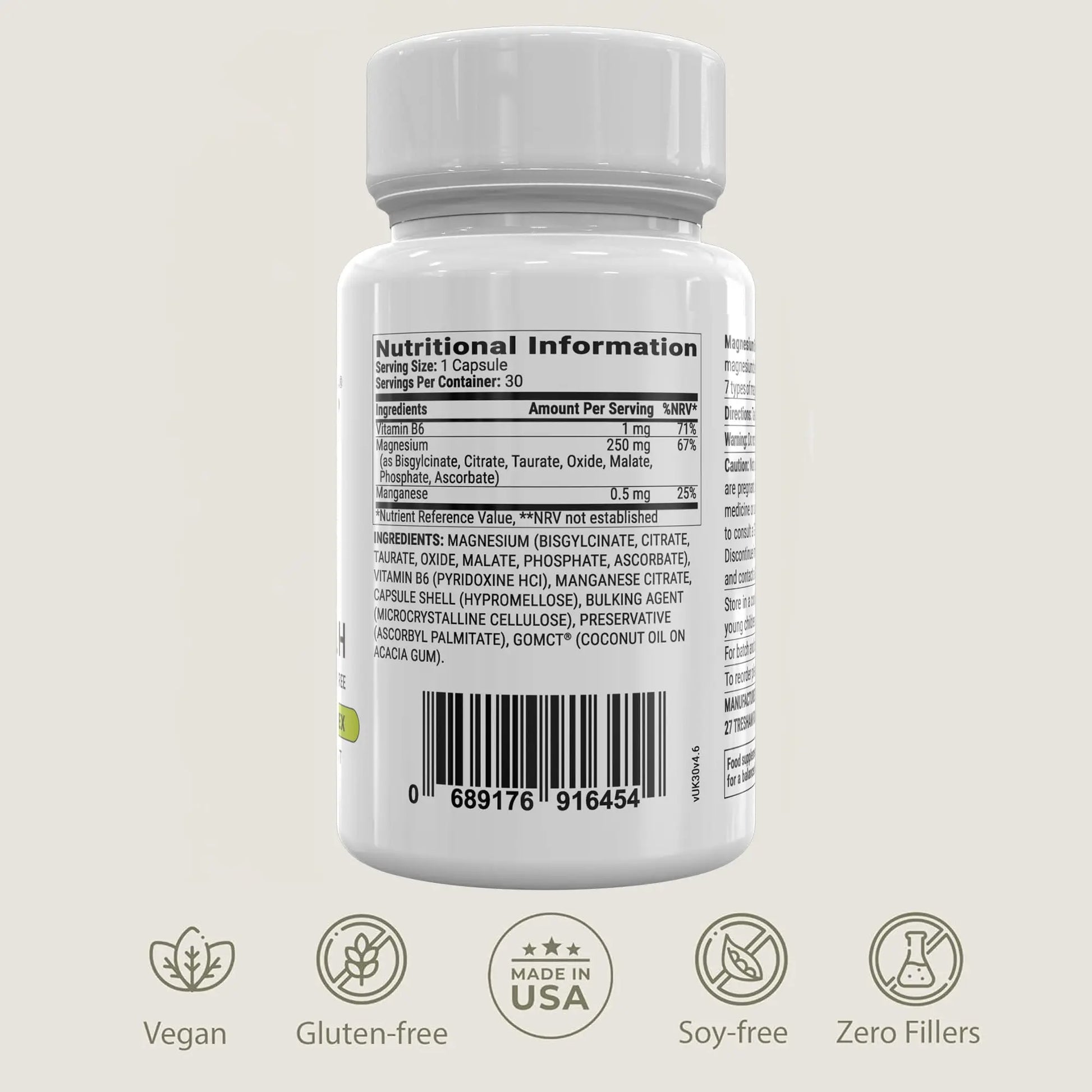 BIOptimizers Magnesium Breakthrough Supplement with 500mg - 7 Forms of Magnesium: Glycinate, Malate, Citrate, and More - Natural Support for Sleep and Cognitive Function -30 Capsules- Calming Vitamins BIOptimizers Au supplements