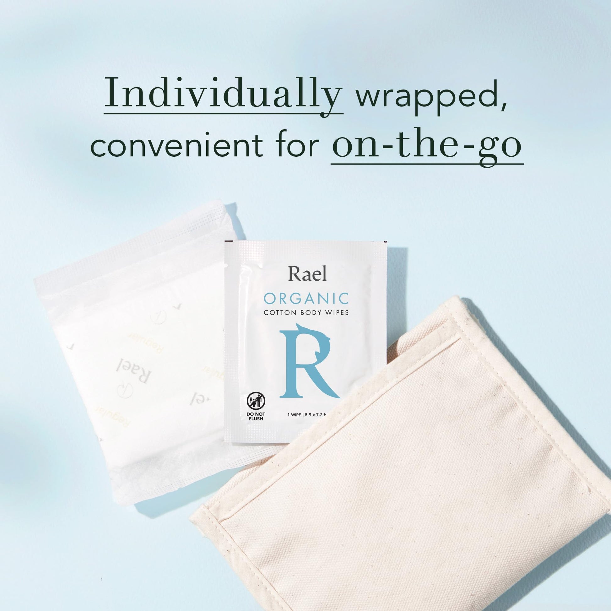 Rael Body Wipes, Organic Cotton Wipes for Women - Unscented Body Wipes, Individually Wrapped Rael Au supplements
