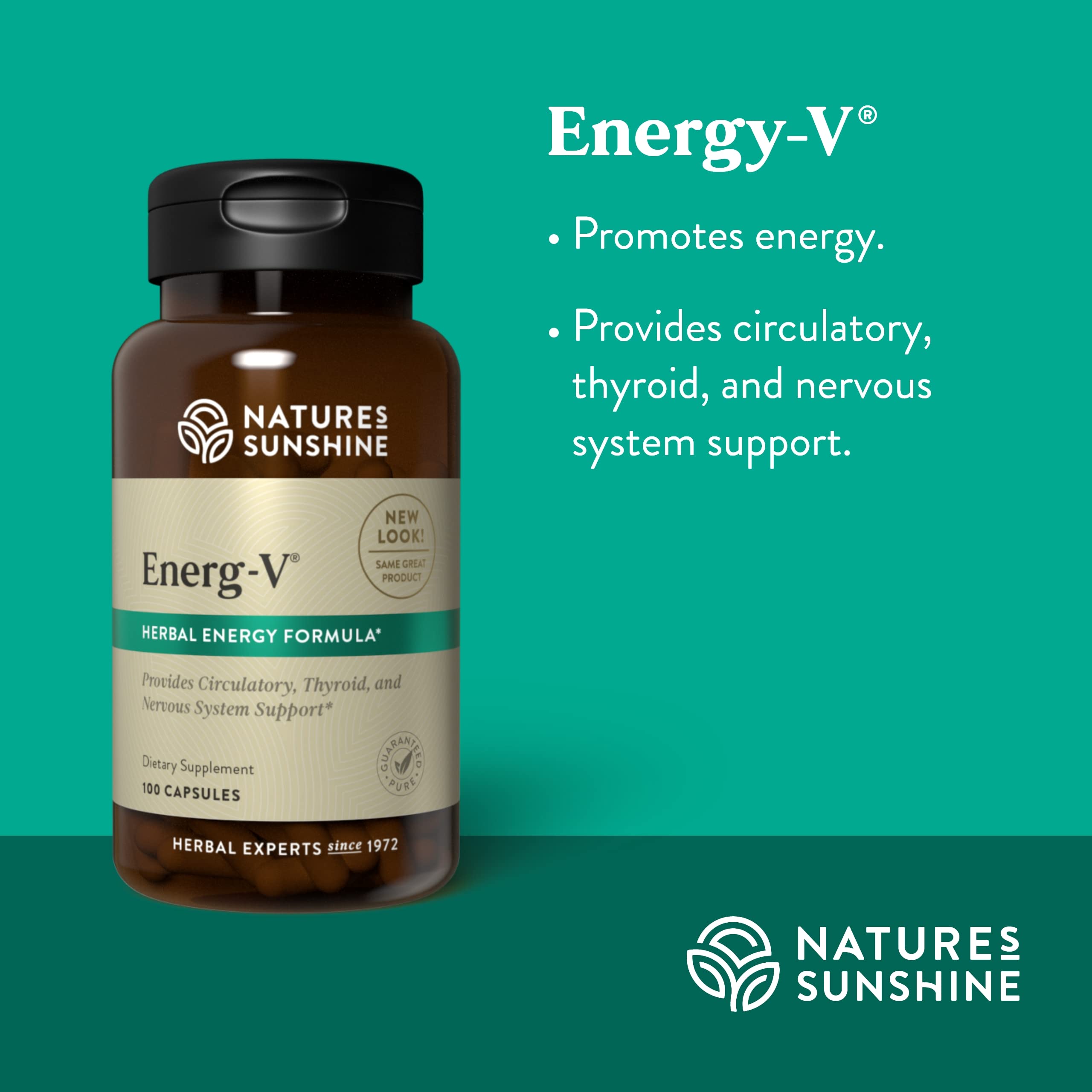 Nature's Sunshine Energ-V - Herbal Blend to Support Energy Levels (100 Capsules) Nature's Sunshine Au supplements