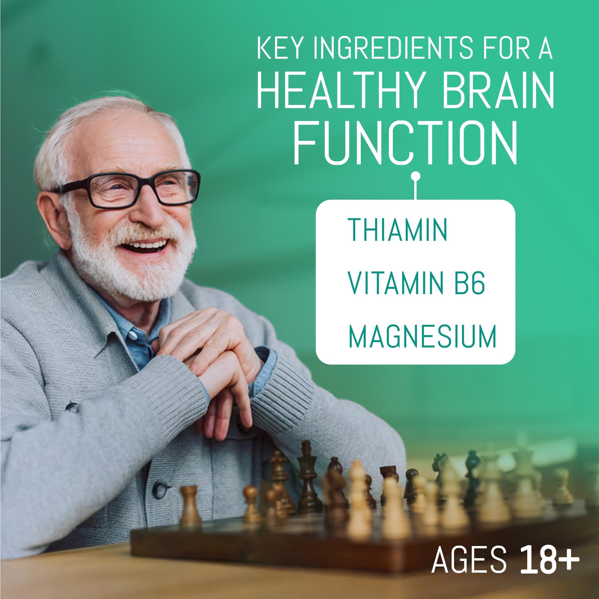 FITINA Brain Supplement with Vitamin B6 & Thiamine for Memory, Focus and Cognitive Support | High-Dose B Vitamins for Nervous System Brain Health, Daily Formula for Adults, 100 Tablets (1-Pack) Fitina Au supplements