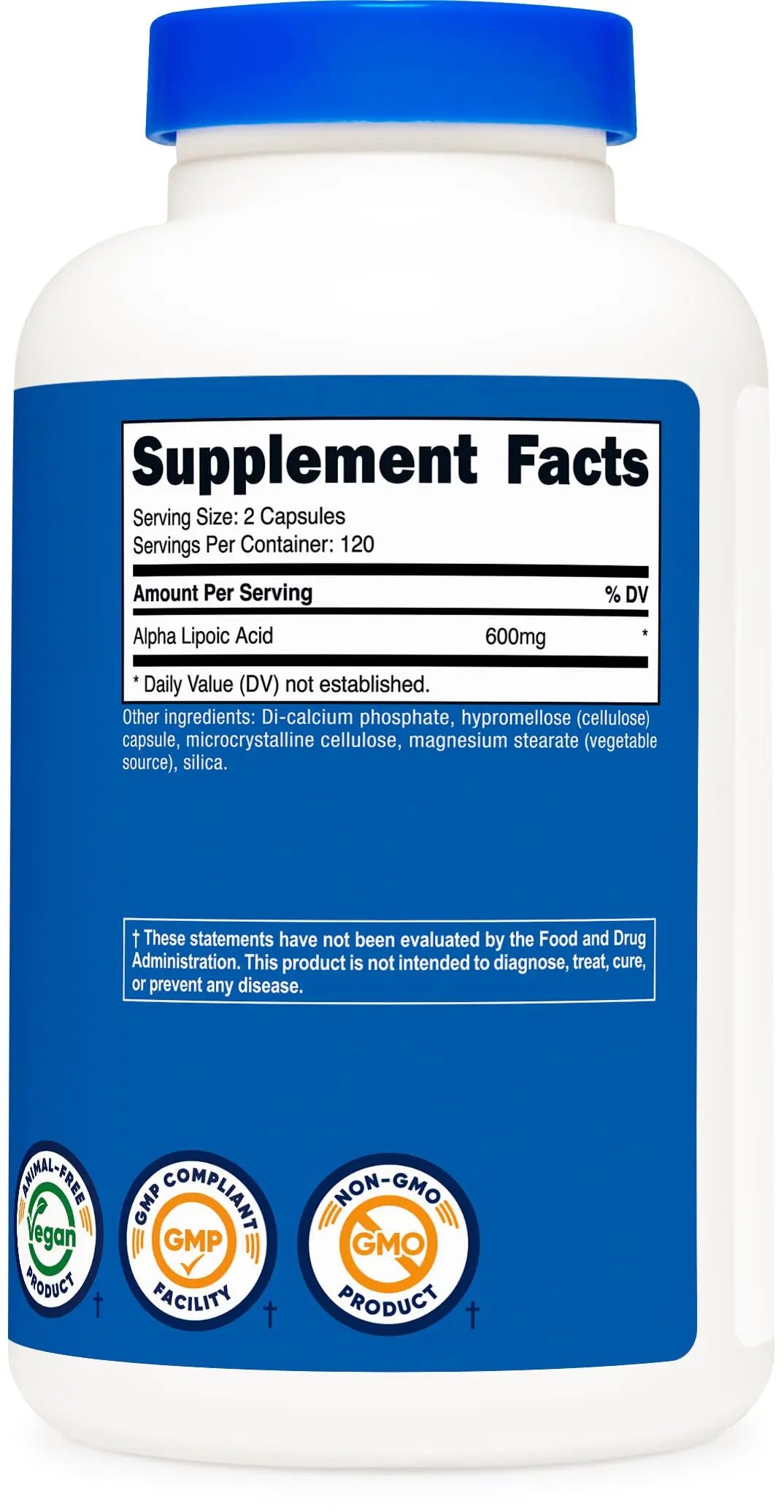 Nutricost Alpha Lipoic Acid 600mg Per Serving, 240 Capsules - Gluten Free, Vegetarian Capsules, Soy Free & Non-GMO Nutricost Au supplements