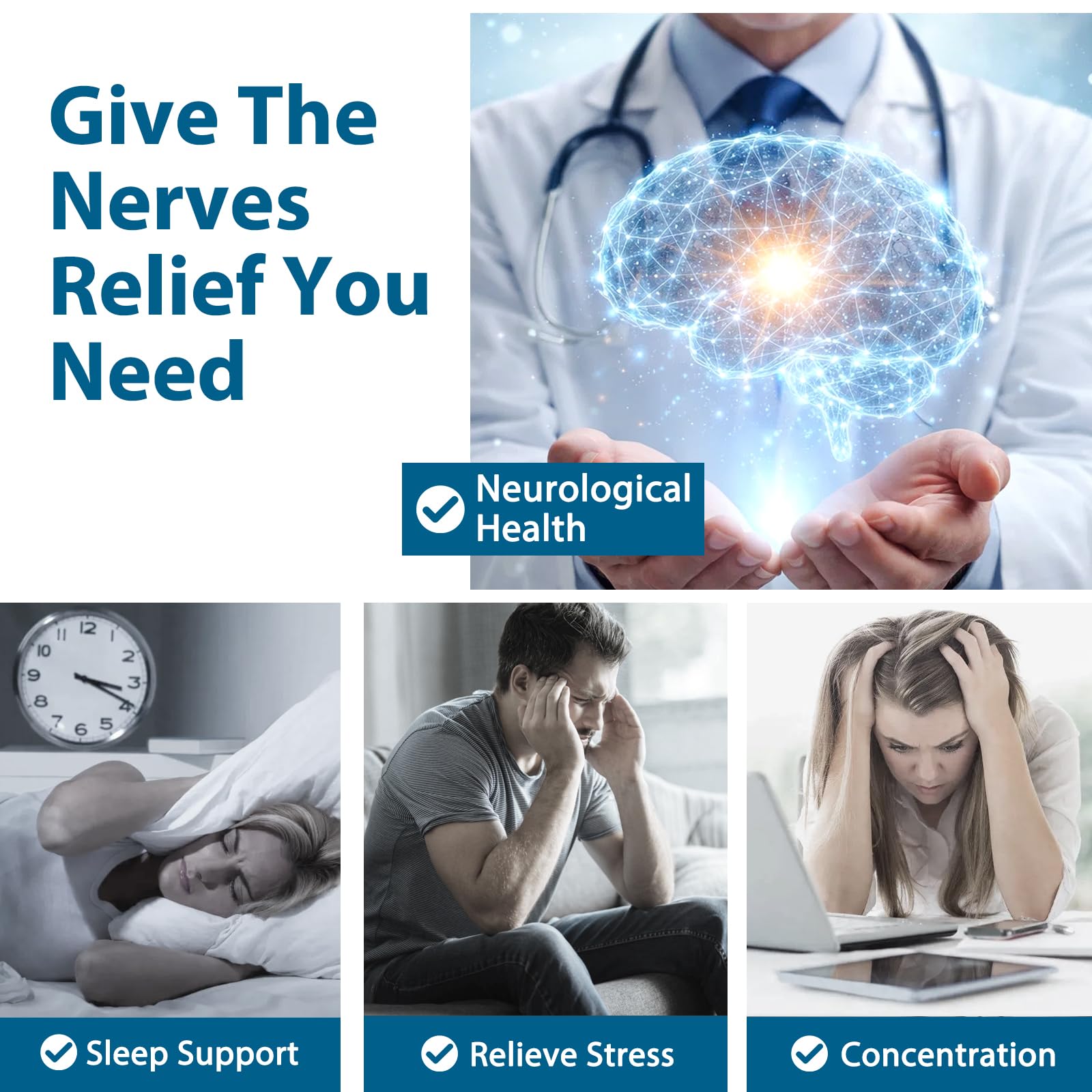 DQQI Migraine Relief Supplement | 120 Capsules Liposomal Neurological Health Formula with Magnesium Glycinate, Riboflavin (Vitamin B2) & Feverfew | Daily Brain Function DQQI Au supplements