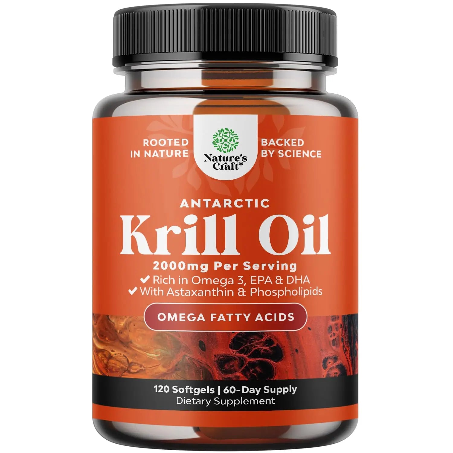 Antarctic Krill Oil 2000mg Softgels Per Serving - Omega 3 Krill Oil Supplement Natures Craft Au supplements