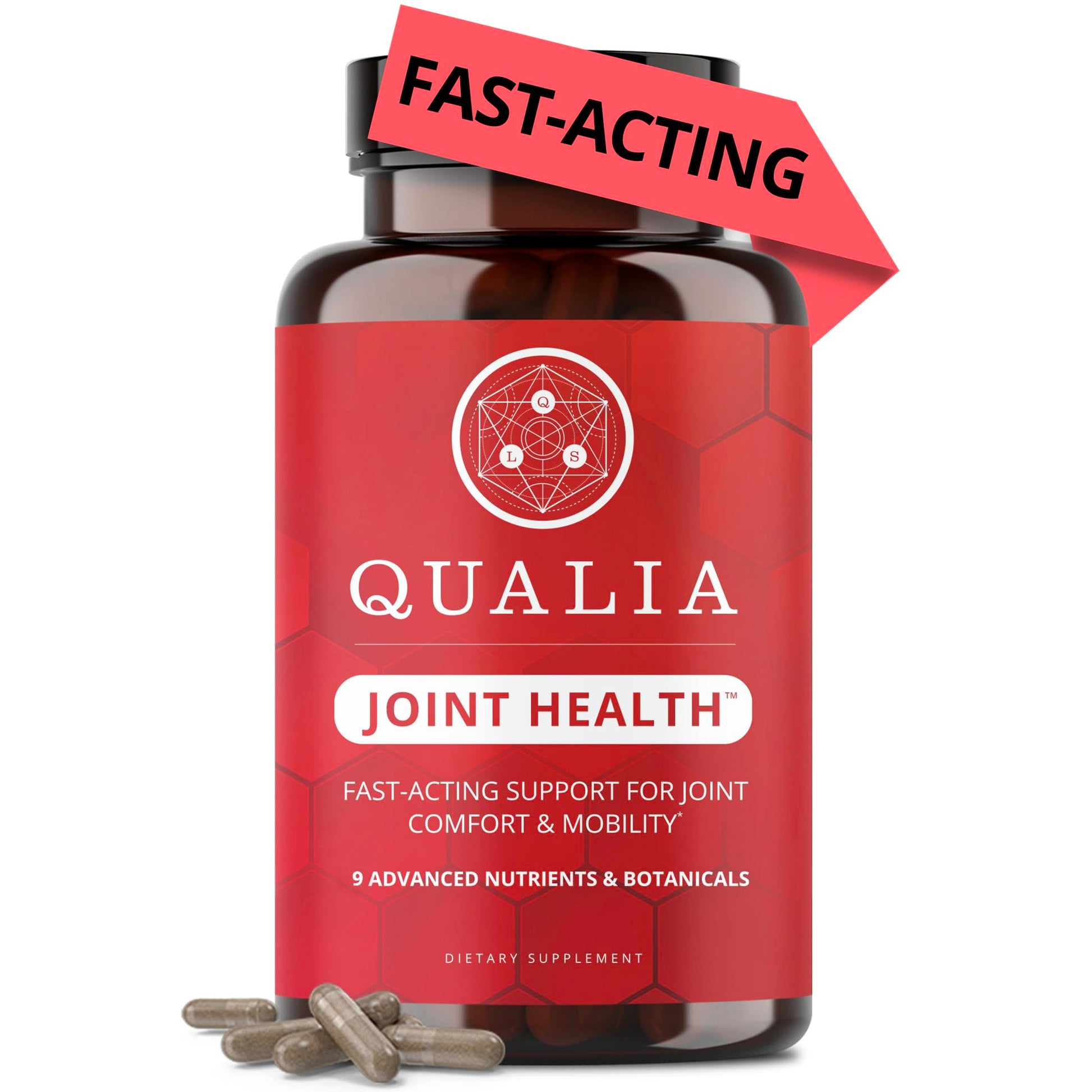 Qualia Joint Health 9 Advanced Joint Health nutrients: denatured Collagen, boswellia, tumeric, Boron, Ginger, L-carnitine. Cartilage Health, Tendon Strength, Healthy Joint Aging (1 Month Supply) QUALIA LIFE SCIENCES Au supplements